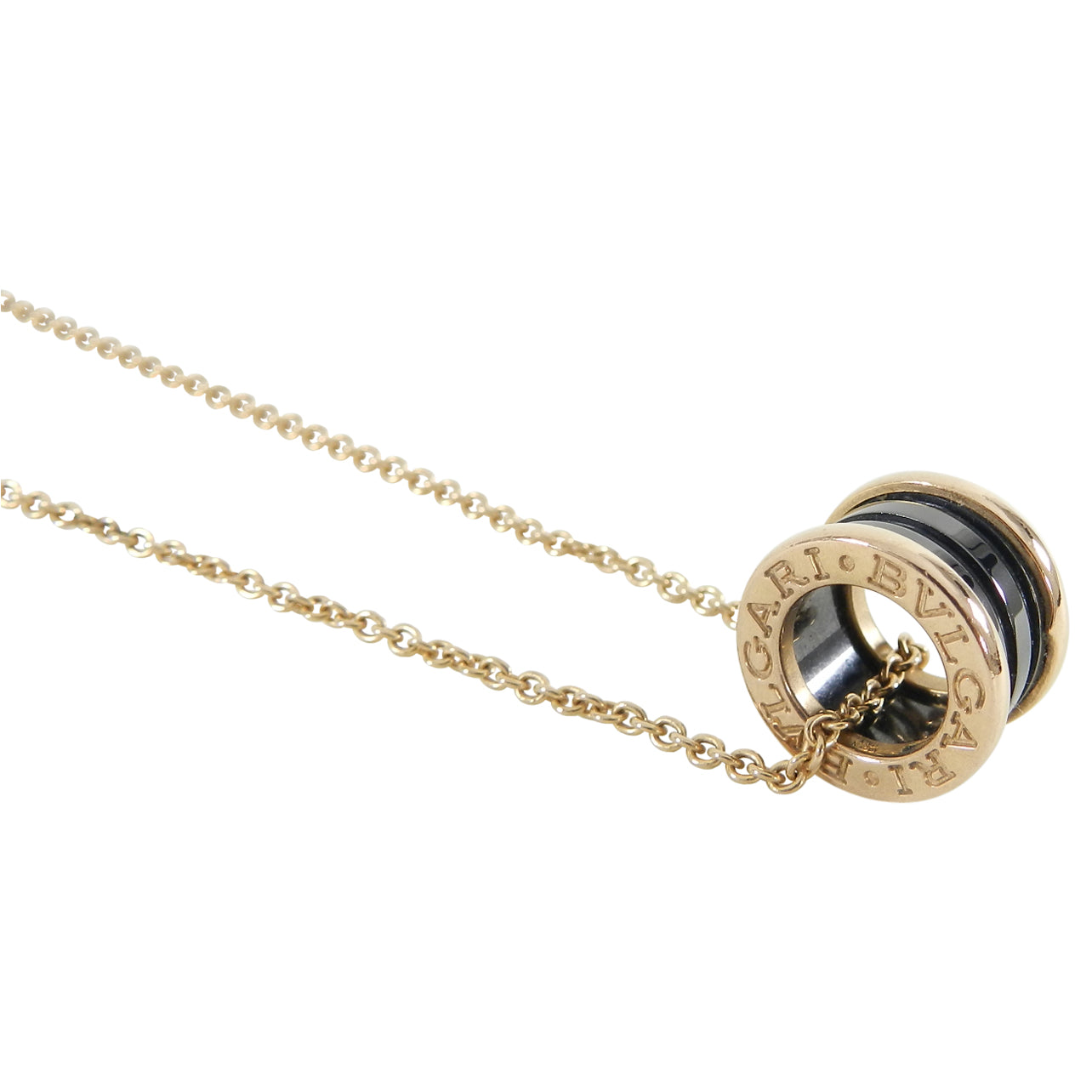Bvlgari Bulgari 18k Rose Gold B.Zero1 Necklace with Black Ceramic Pendant - Luxury Jewelry Gift for Women, Perfect for Weddings & Special Occasions