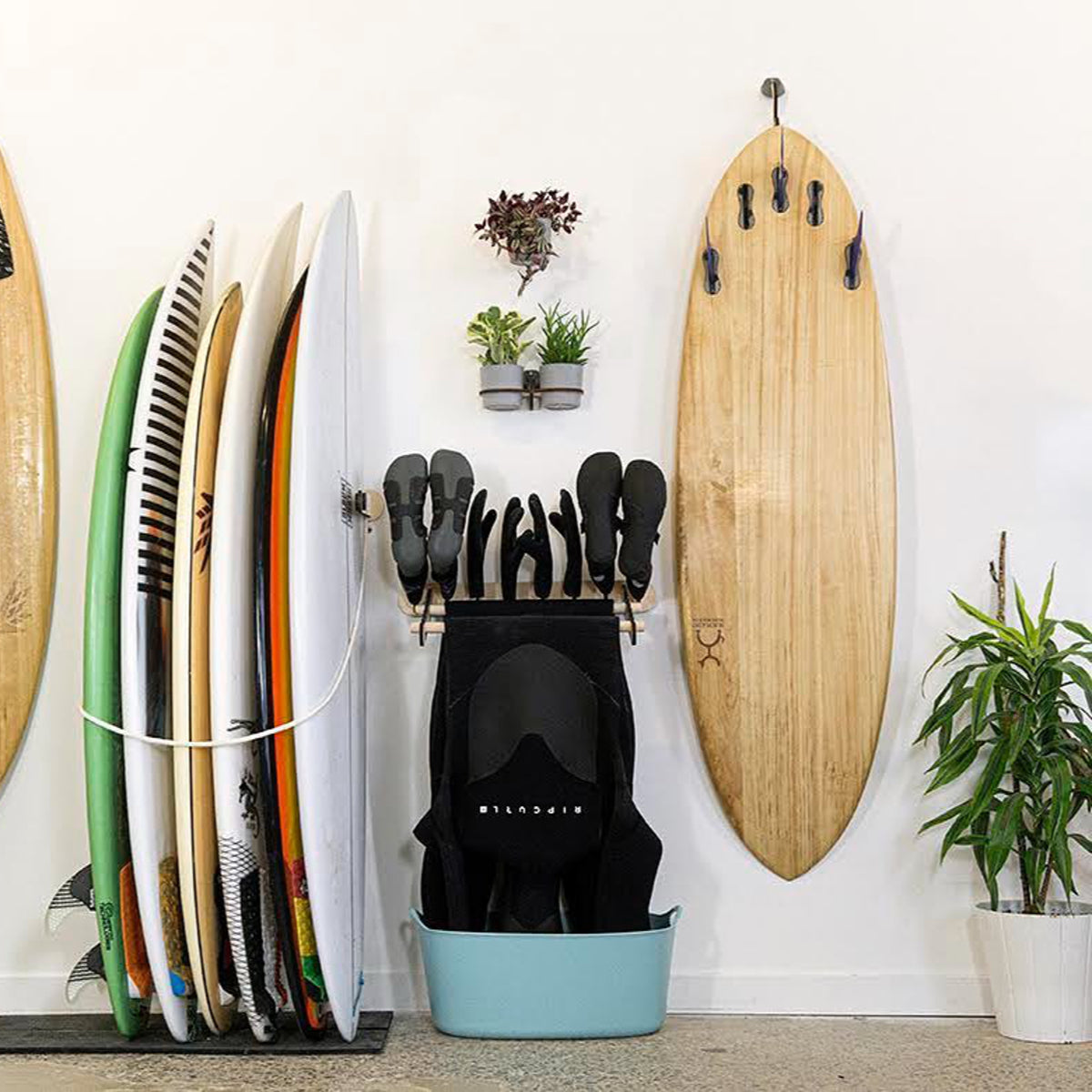 Shepps/Gnarwall S Hooks - Heavy Duty Wall Mounted Board Racks for Surfboards, Skateboards & Snowboards - Perfect for Garage, Bedroom & Outdoor Storage Organization