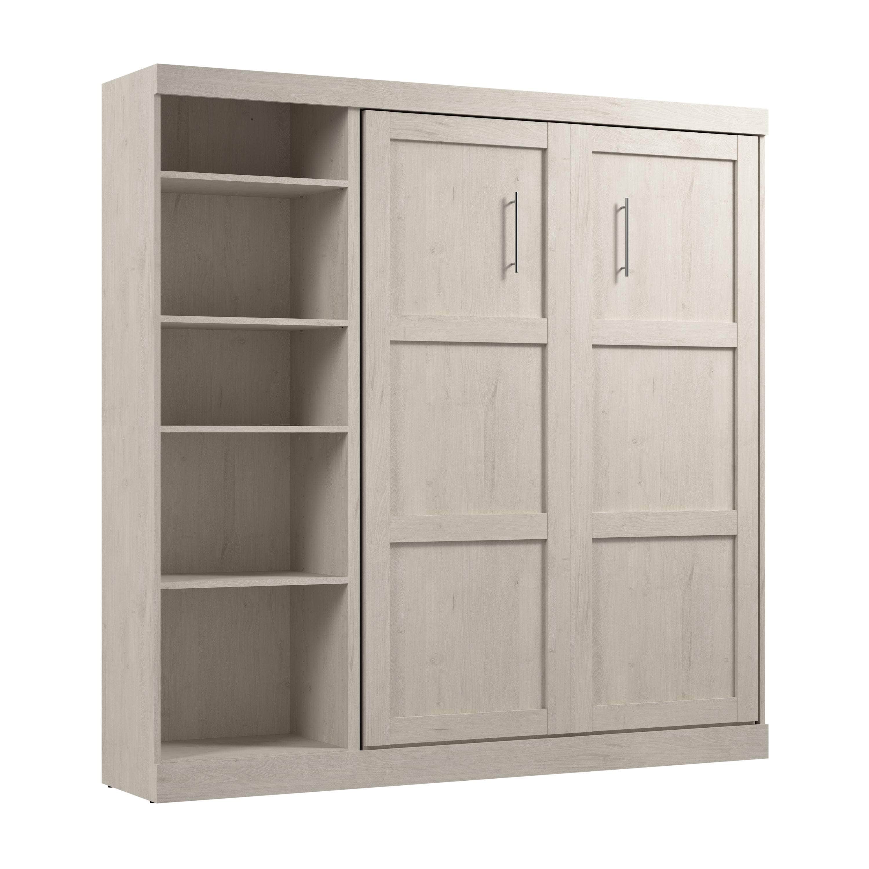 Pur Full Murphy Full Bed with Storage Unit (84W) - 7 Color Options | Space-Saving Wall Bed for Small Apartments & Guest Rooms