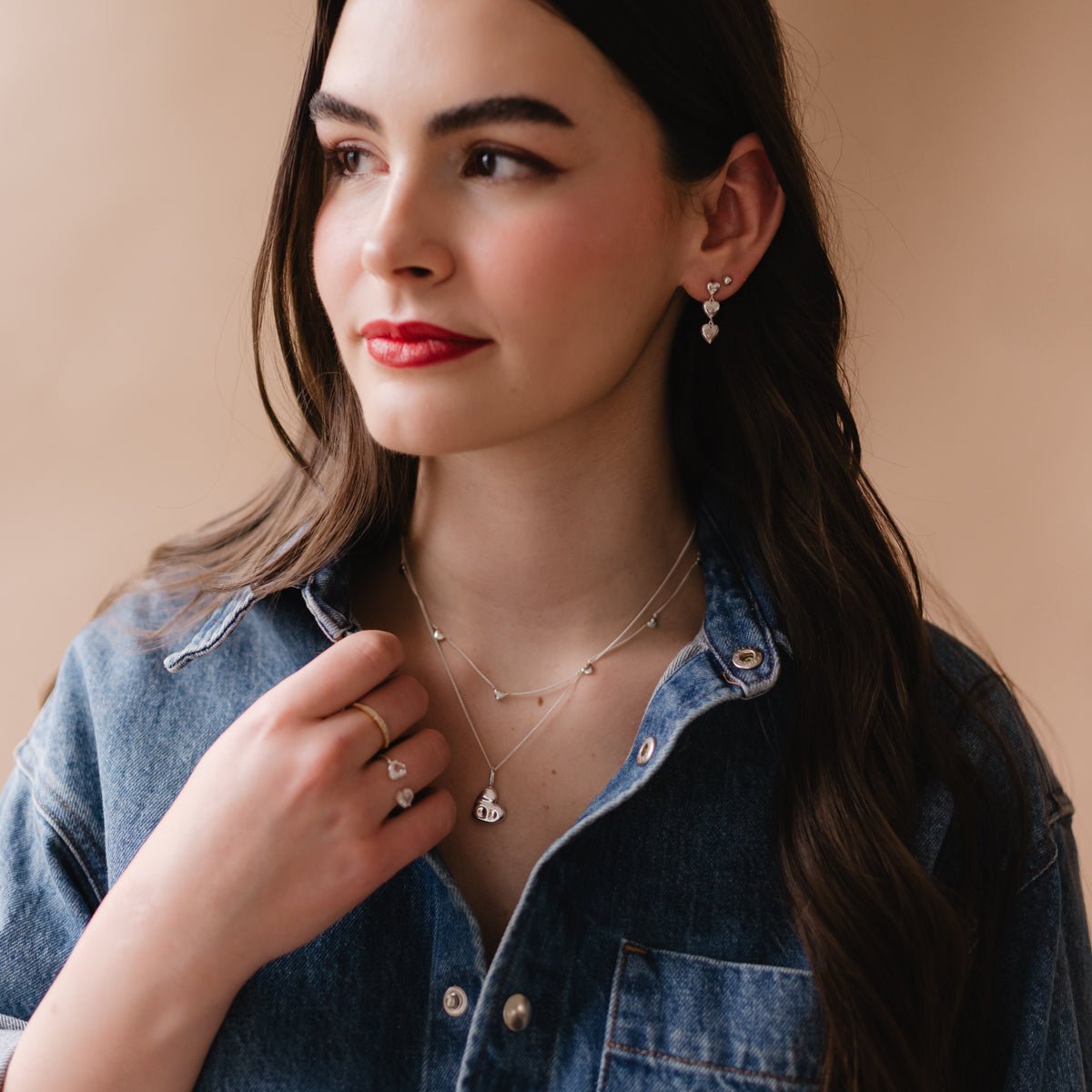 Fearless Heart Pendant Necklace for Women - Sterling Silver Jewelry Gift for Valentine's Day, Anniversary & Special Occasions