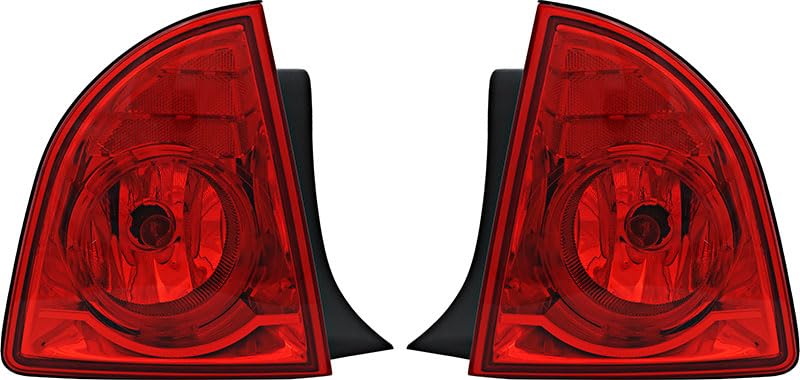 Chevrolet Chevy Malibu Tail Lights Lamps Set - Driver & Passenger Side - Compatible with 2008 2009 2010 2011 2012 Models - Perfect for Replacement, Night Driving & Enhanced Safety