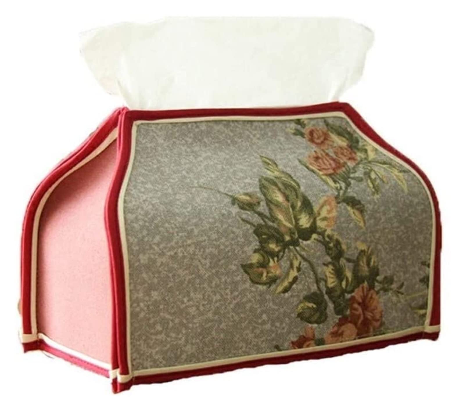 Vintage Fabric Cotton Tissue Box Cover - Decorative Napkin Holder for Home & Office - Tissue Paper Dispenser with Retro Design - Perfect for Living Room, Bedroom, and Bathroom Decor
