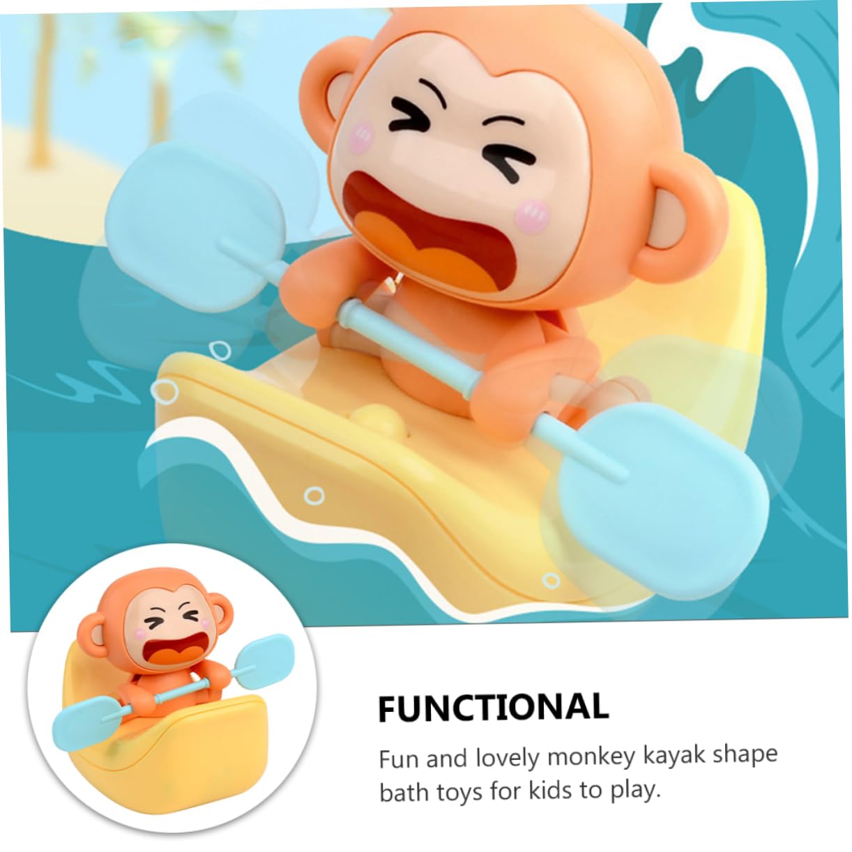 Totority 1pc Yellow Plastic Animal Bath Toys Set - Fun Water Play Shower Toys for Kids, Toddlers & Babies - Perfect for Bathtime, Pool Parties & Sensory Play