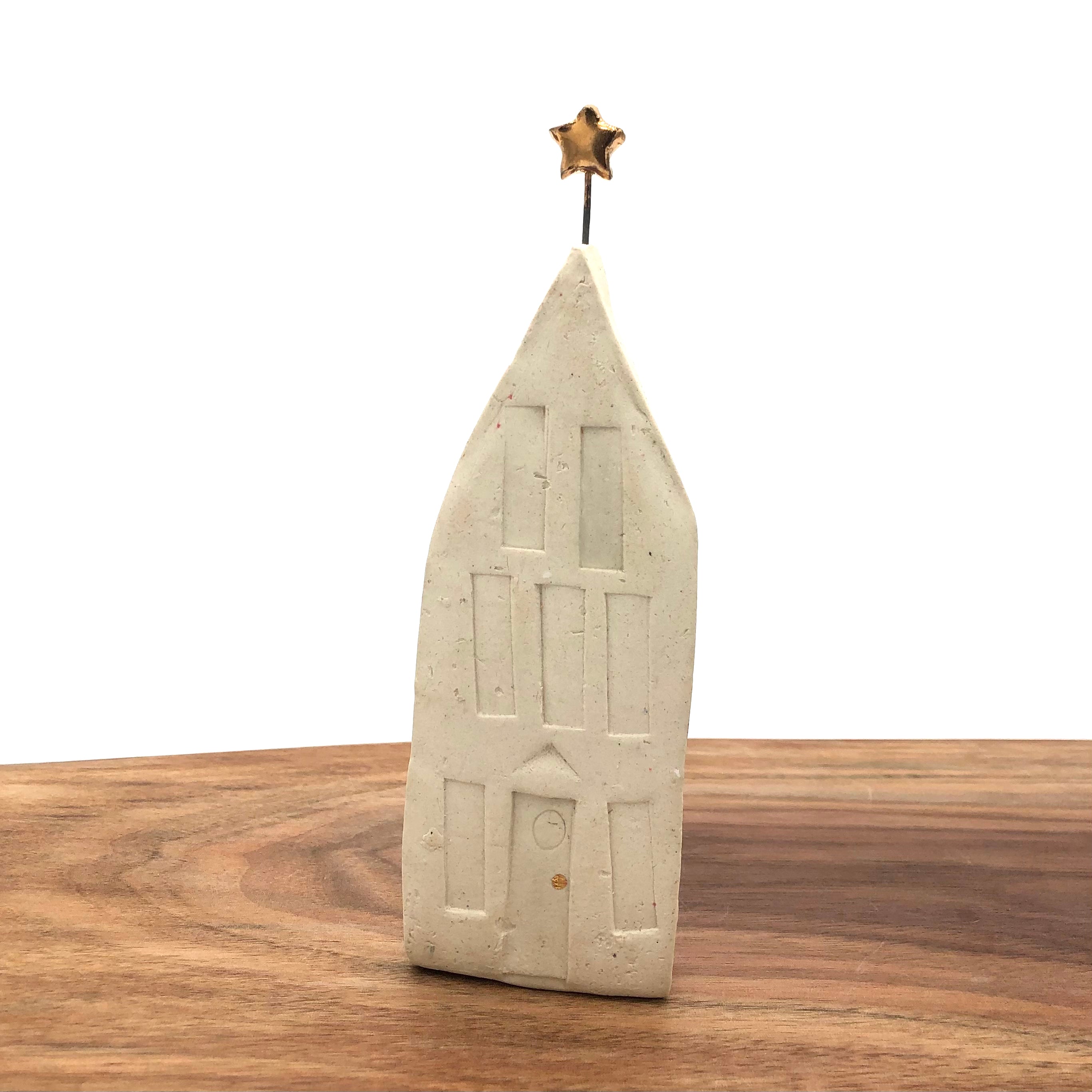 Susan Speck Ceramic White Wall Houses - Assorted Designs for Home Decor, Shelf Display, and Gift Giving