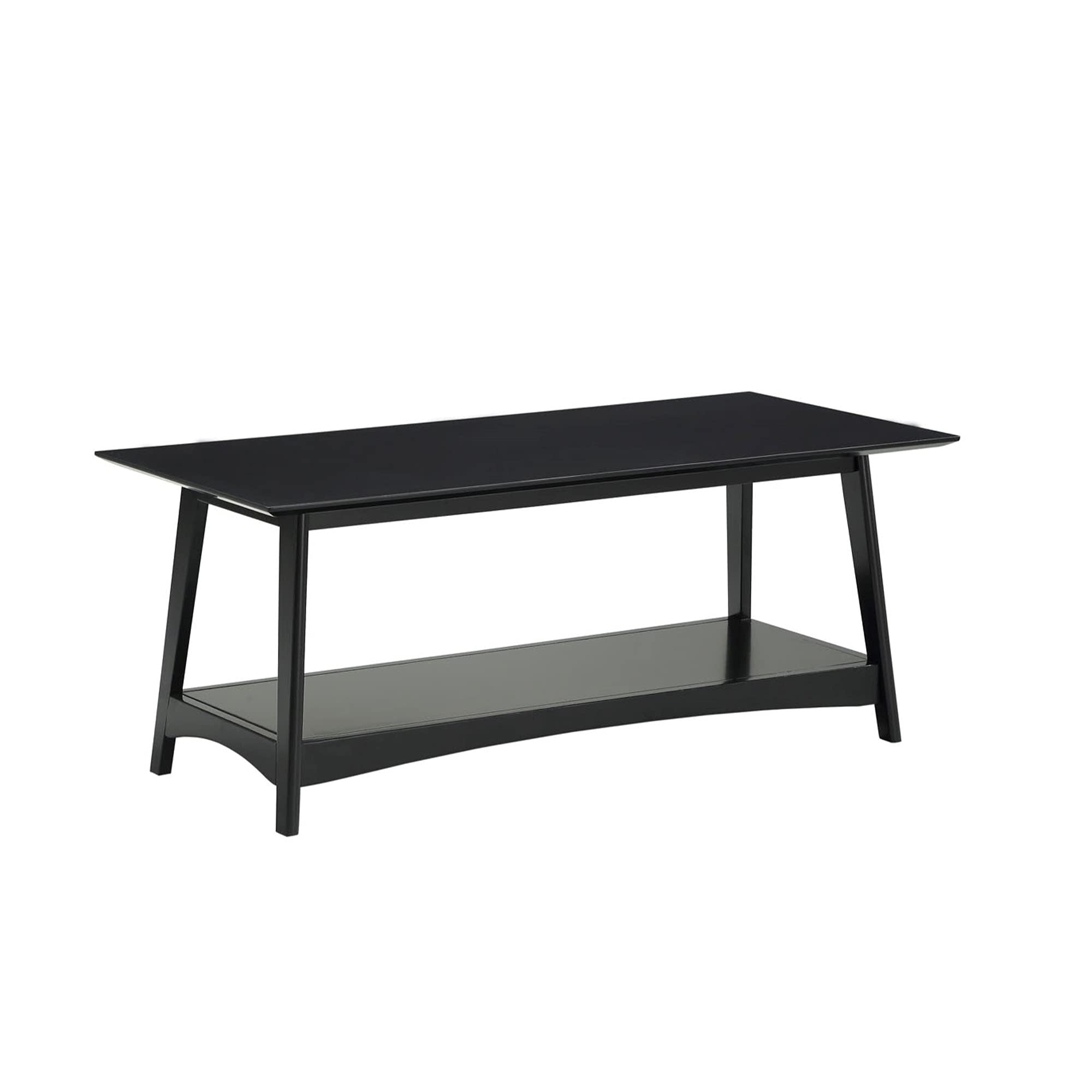 Ergode Alpine Coffee Table with Shelf - Modern Wooden Side Table for Living Room, Bedroom, Office - Perfect for Holding Books, Plants, and Decor