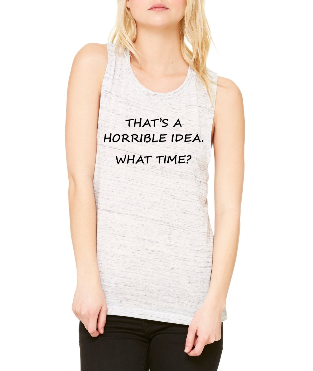 ALLNTRENDS Women's Flowy Muscle Tank Top - Soft Stretchy Workout Shirt for Yoga, Running & Gym | Trendy Casual Summer Tops