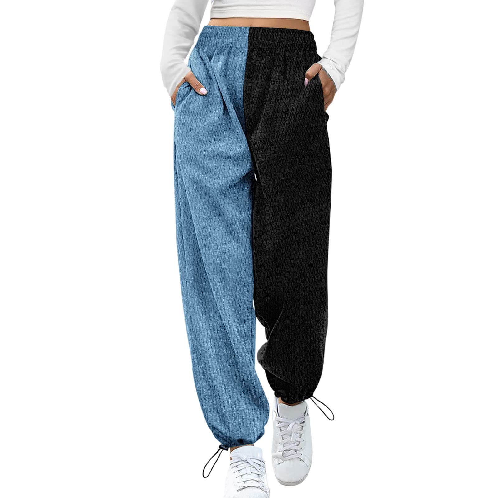 Tintwwg Women's High Waist Sweatpants - Soft Lounge Pants, Baggy Casual Joggers with Pockets for Yoga, Running & Winter Comfort | Athletic Trousers for Workout & Home Wear