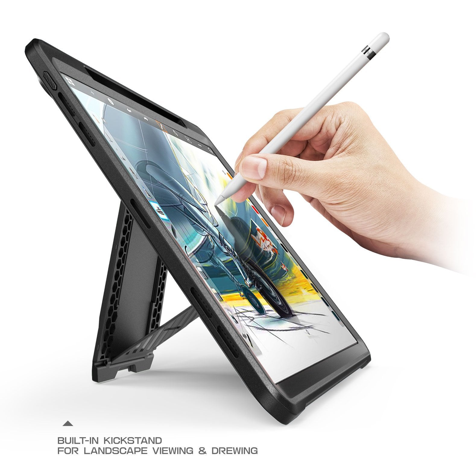 iPad Pro 12.9 inch (2018) Case - Unicorn Beetle Pro Rugged Full Body Protective Cover with Apple Pencil Holder | Shockproof, Drop Protection | Perfect for Work, Travel & Outdoor Use