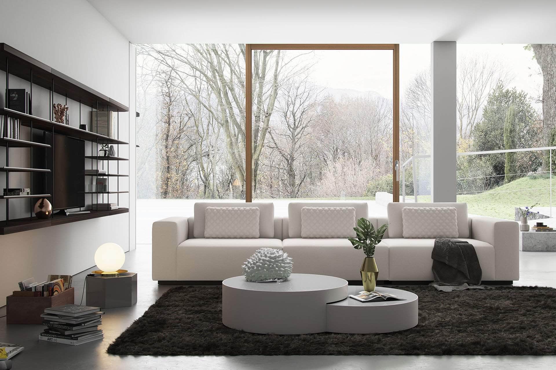 Spruce Modular Sofa in Chalk Fabric - Customizable Sectional Couch for Living Room, Lounge & Office | Modern Comfortable Seating Solution