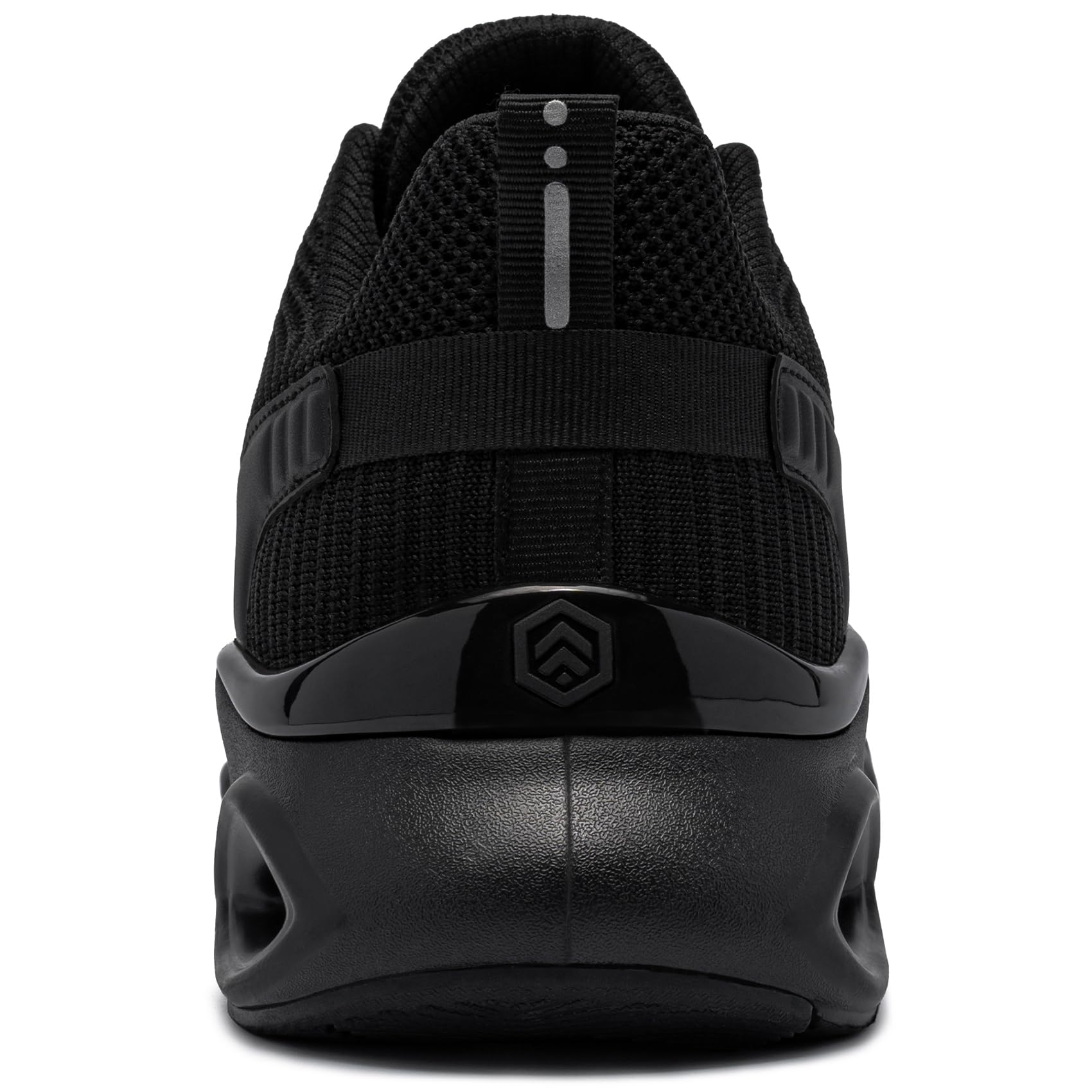 LARNMERN Steel Toe Work Shoes for Men & Women - Lightweight Safety Sneakers with Cushioning, Breathable & Comfortable for Construction, Warehouse & Outdoor Jobs (8.5, Pure Black)
