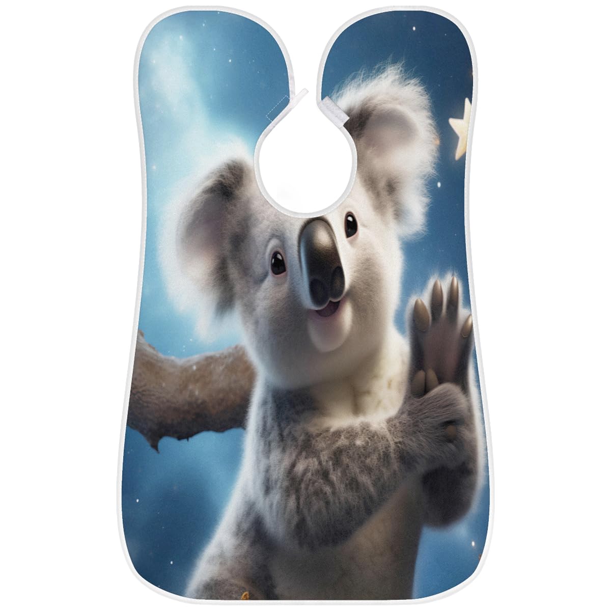Cute Koala Star Beard Shaving Bib for Men - Waterproof Hair Dye Apron & Makeup Cape for Barbers, Stylists & DIY Haircuts - Sink Hair Catcher & Beard Trimming Accessory - Perfect Gift for Grooming & Salon Use