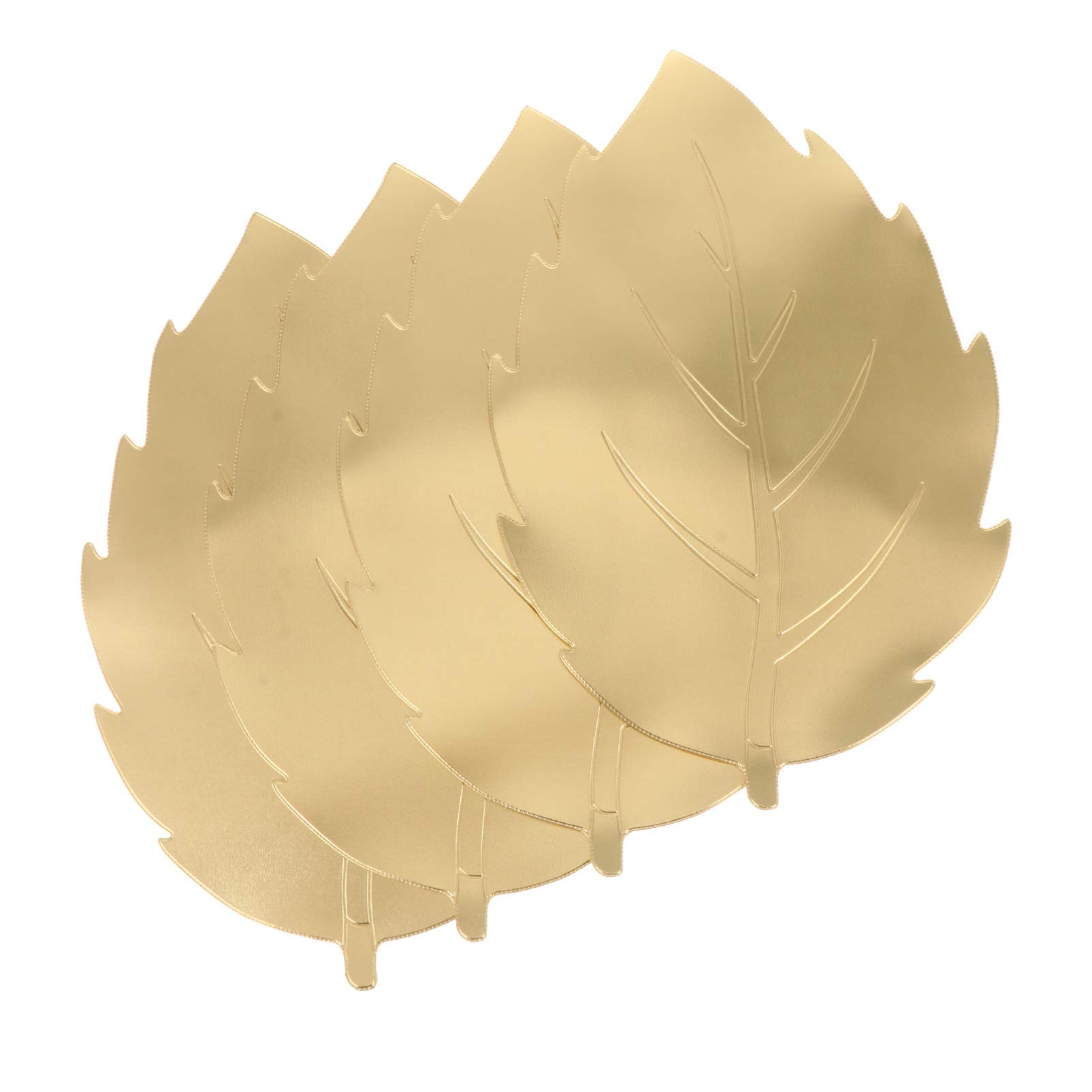 Luxshiny 4-Piece Maple Leaf PVC Embossed Placemats Set - Heat-Resistant, Anti-Scalding Coasters with Hollow Design for Dining Table, Kitchen, Office Desk | Perfect for Home Decor, Dinner Parties, and Daily Use