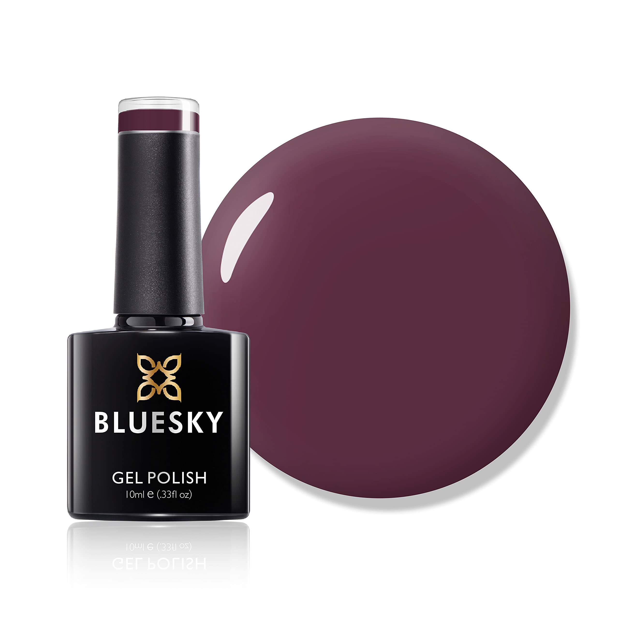 Bluesky Gel Nail Polish - Marvellous Mauve Bsh001 (Dark Purple) | 10ml Long-Lasting Chip-Resistant UV/LED Gel Polish | Perfect for Salon, Home Manicures & Special Occasions