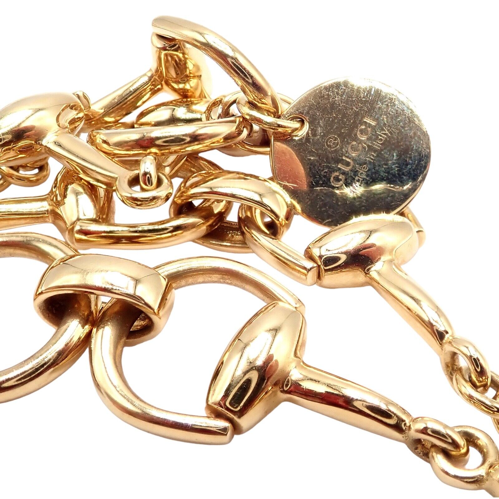 Authentic Gucci 18k Yellow Gold Horsebit 34.5
