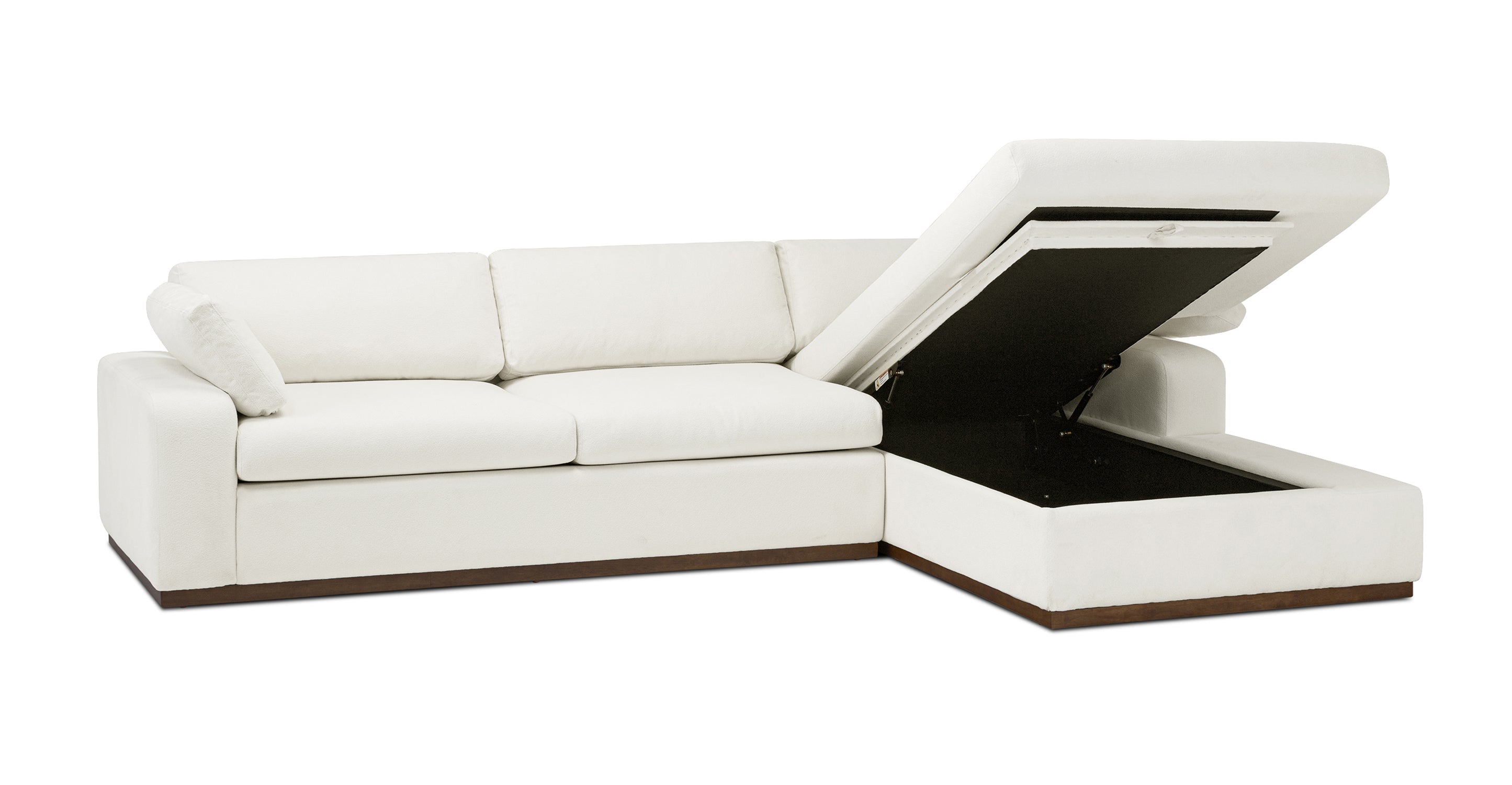 Cordoba Right Facing Sectional Sofa with Storage | Modern L-Shaped Couch for Living Room, Family Room & Small Spaces | Comfortable Fabric Upholstery with Hidden Storage Compartment