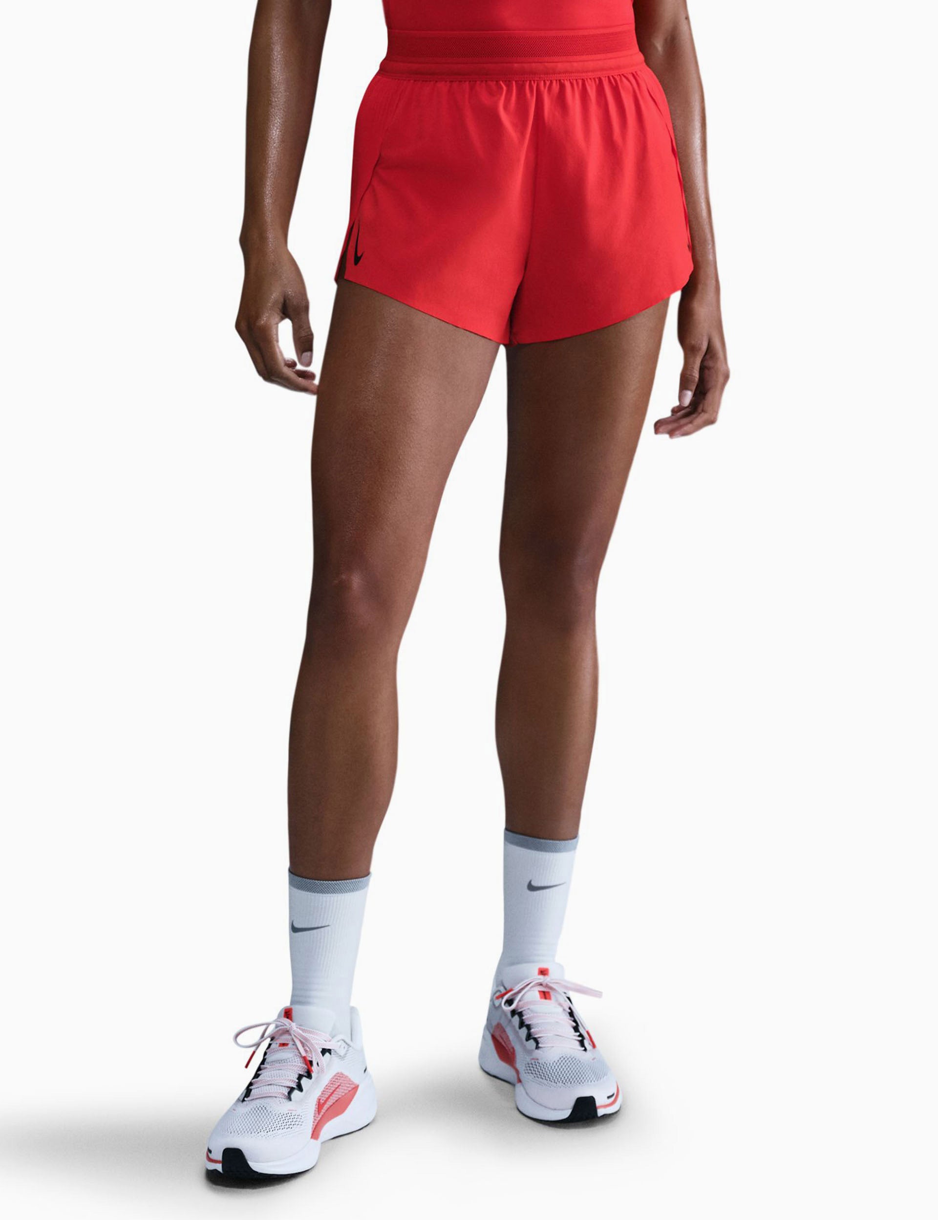 AeroSwift Dri FIT ADV 3 Running Shorts for Men & Women - Light Crimson/Black - Moisture Wicking Athletic Shorts for Running, Gym Workouts & Outdoor Sports