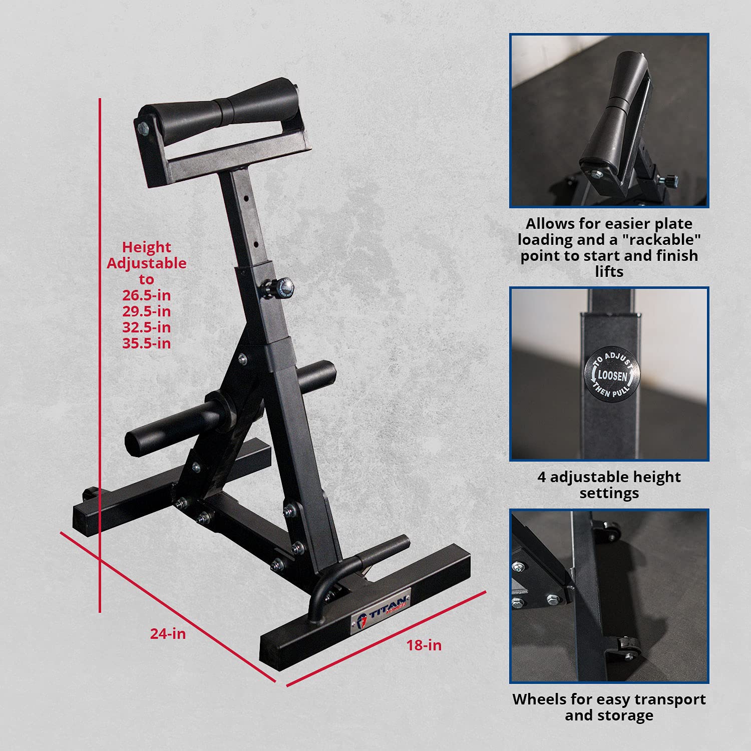 Titan Fitness Landmine Stand with Weight Storage - Heavy Duty Gym Equipment for Strength Training & Home Workouts | Perfect for Squats, Deadlifts & Functional Fitness Exercises