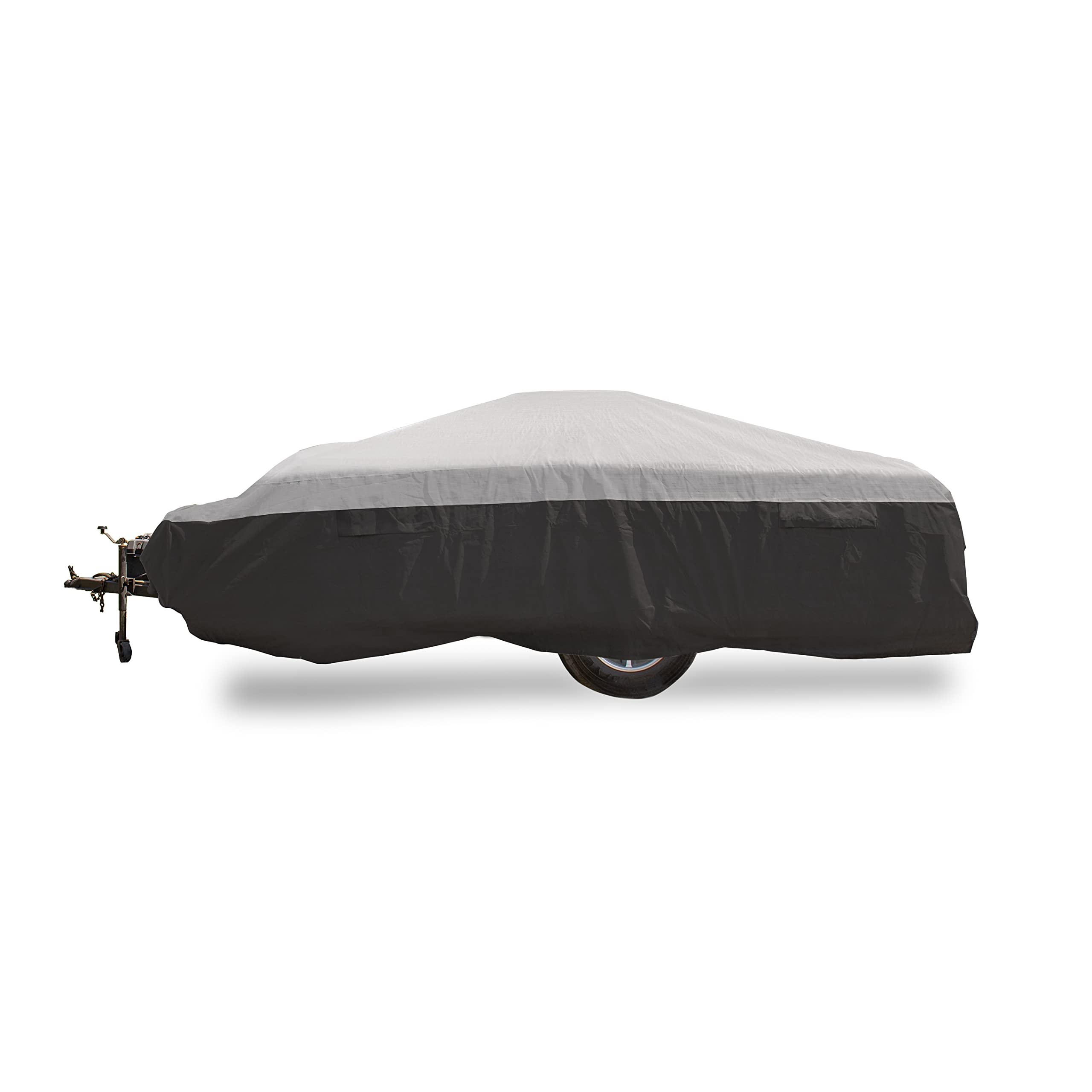 Camco ULTRAGuard 14-16-Ft Pop-Up Camper/RV Cover with Covered Air Vents & Cinching Straps | Durable Spunbond Polypropylene Material | Includes Storage Bag for Easy RV Storage & Organization (45764) | Perfect for Outdoor Camping & RV Protection