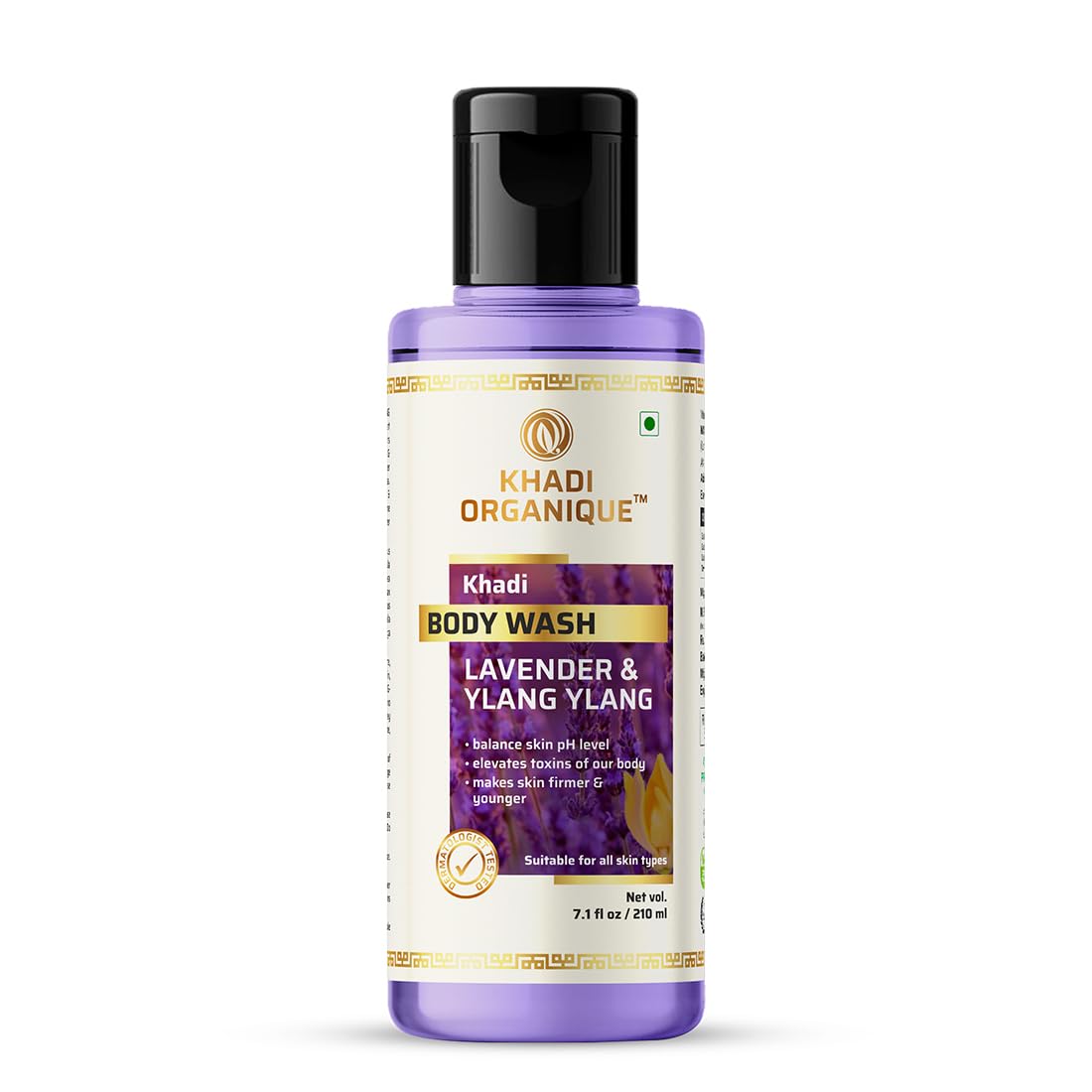 Khadi Organique Lavender & Ylang Ylang Body Wash with Rose Face Wash Combo Pack - Natural Ayurvedic Skincare Set for Relaxation & Glowing Skin - Perfect for Spa Day, Self-Care Routine & Gift Giving