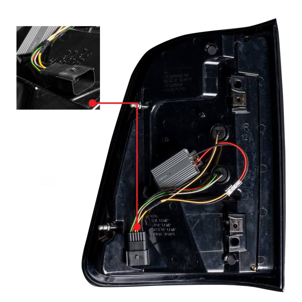 Recon LED Tail Lights for Ram 1500 2019-2021 - Smoked Lens with Scanning Amber Turn Signal | Durable & Stylish Upgrade for Night Driving & Off-Road Adventures