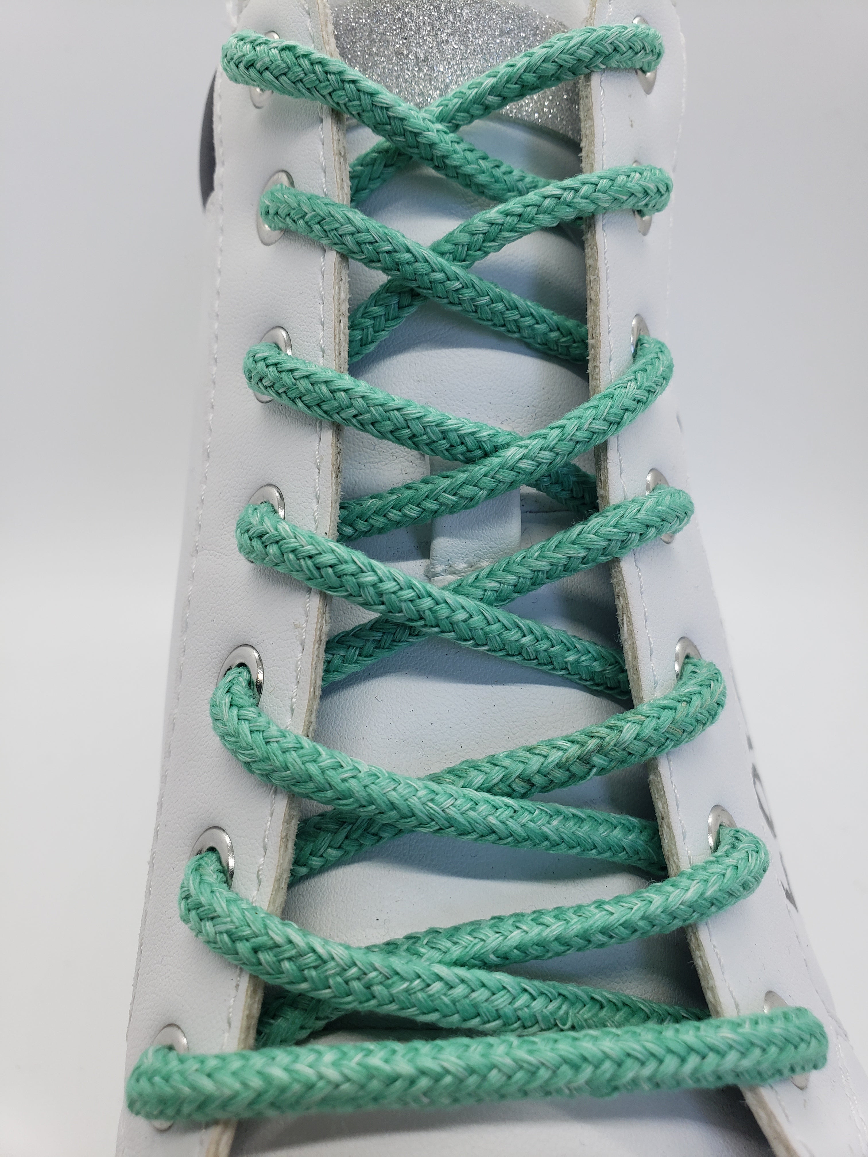 Premium Round Solid Shoelaces - Mint Green Color for Sneakers & Casual Shoes | Durable & Stylish Laces for Everyday Wear, Running & Sports