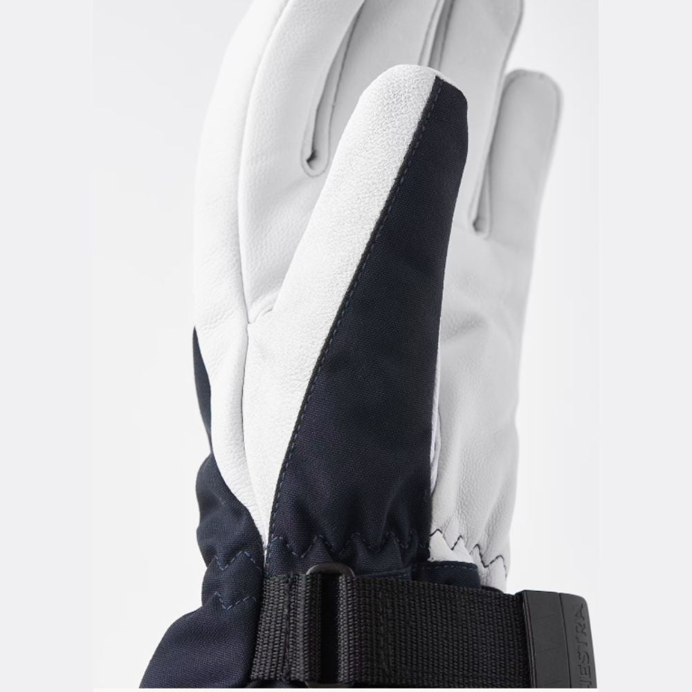 Hestra Heli Women's Ski Gloves - Navy/Offwhite - Warm Waterproof Winter Gloves for Skiing, Snowboarding & Outdoor Activities