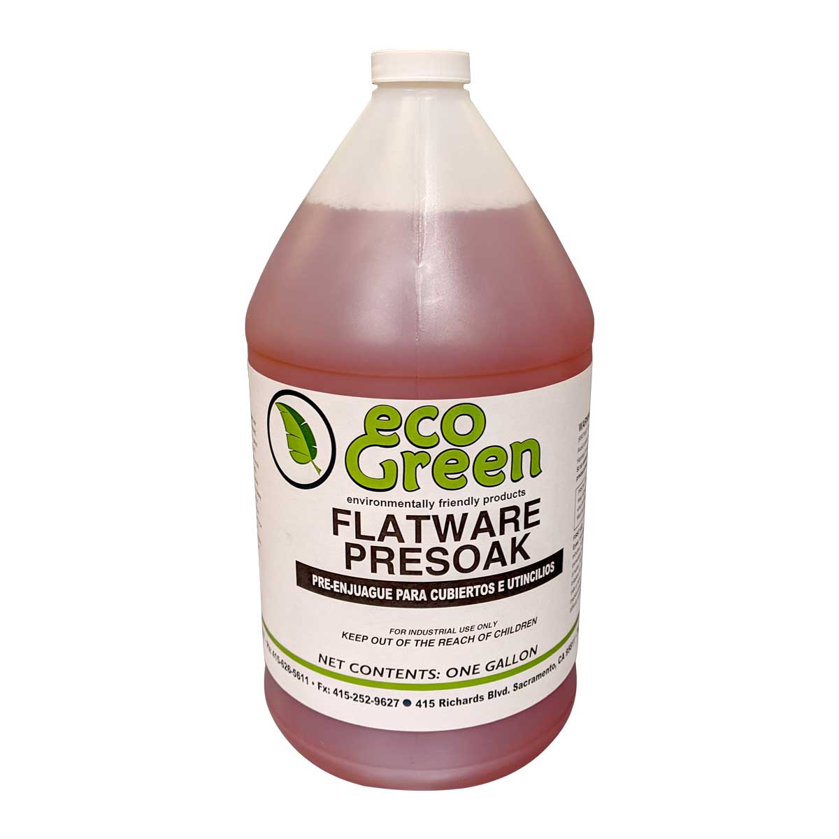 Ecogreen Flatware Presoak - 1 Gallon | Eco-Friendly Dish Soak for Stainless Steel & Silverware | Perfect for Restaurants, Catering & Home Kitchens