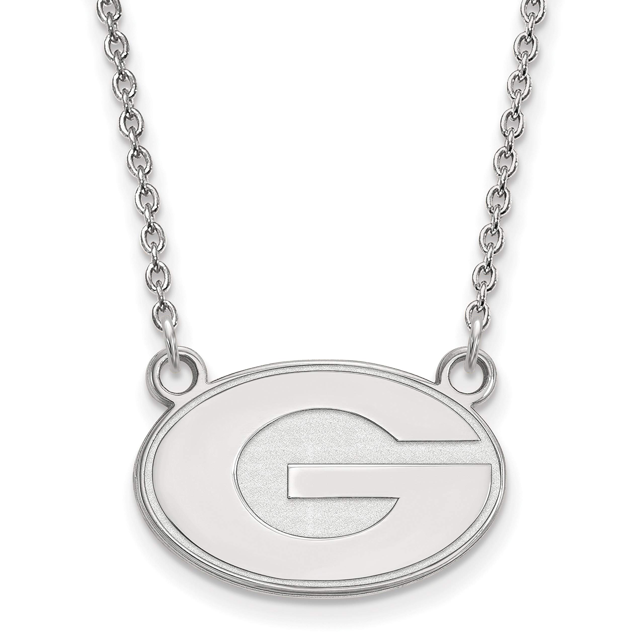 Georgia Bulldogs Sterling Silver Pendant Necklace - School Letter Logo Jewelry for Fans & Alumni - Perfect for Game Day, Graduation & Gifts