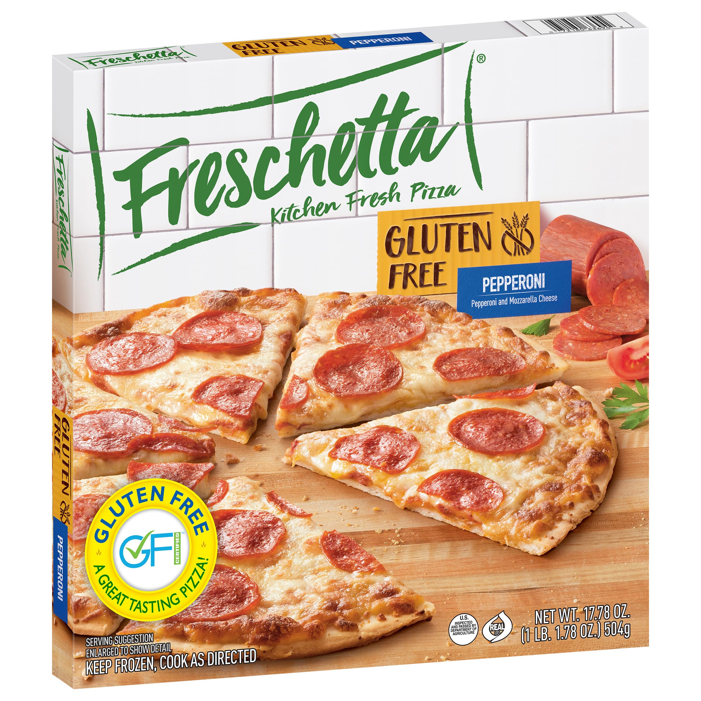 Freschetta Gluten Free Pepperoni Frozen Pizza - Original Crust, 14 oz | Perfect for Quick Dinners, Parties & Family Meals