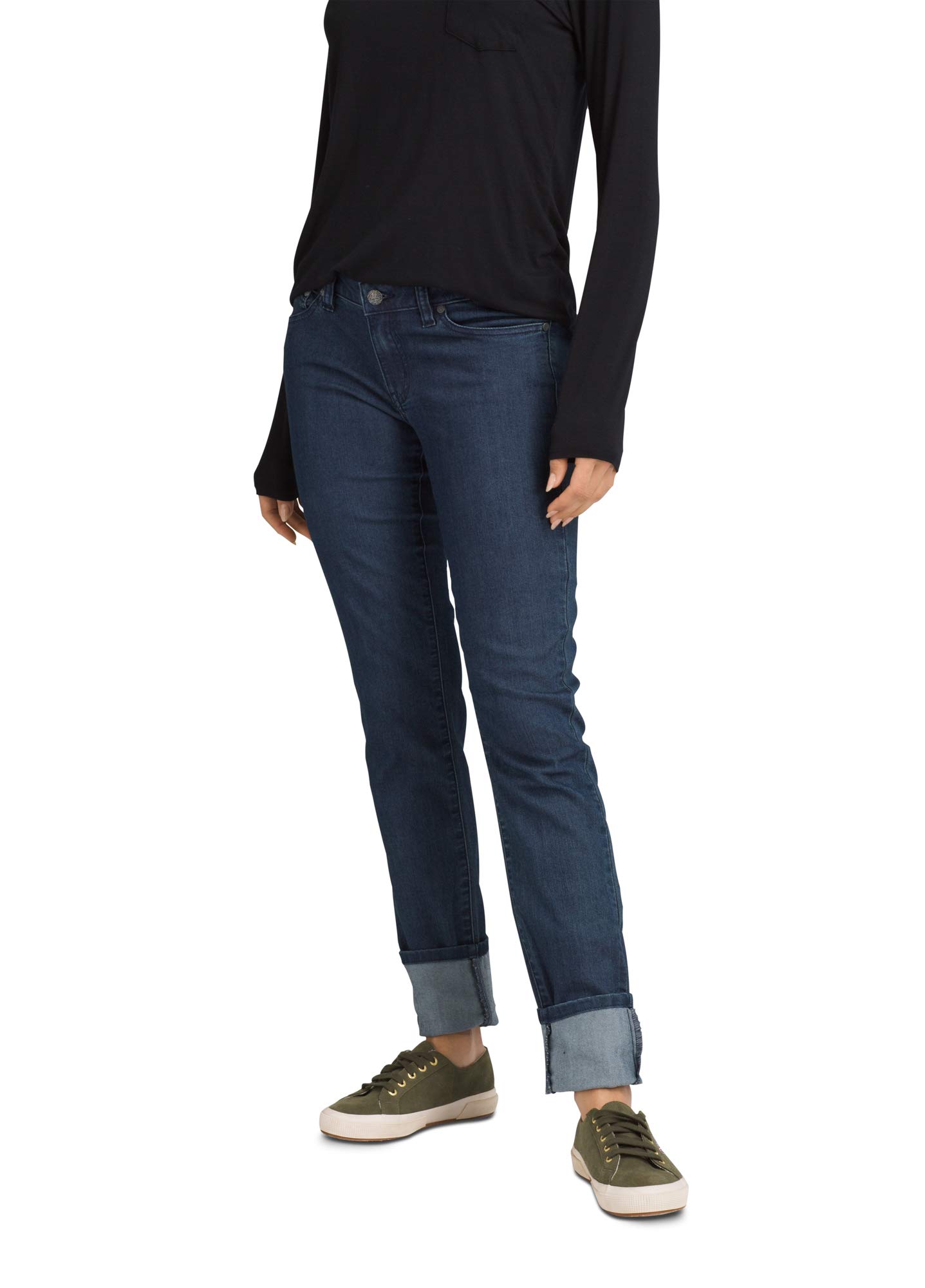 prAna Women's Kara Jean - Stretchy Slim Fit High-Rise Ankle Jeans for Yoga, Travel & Everyday Comfort | Eco-Friendly Denim Pants