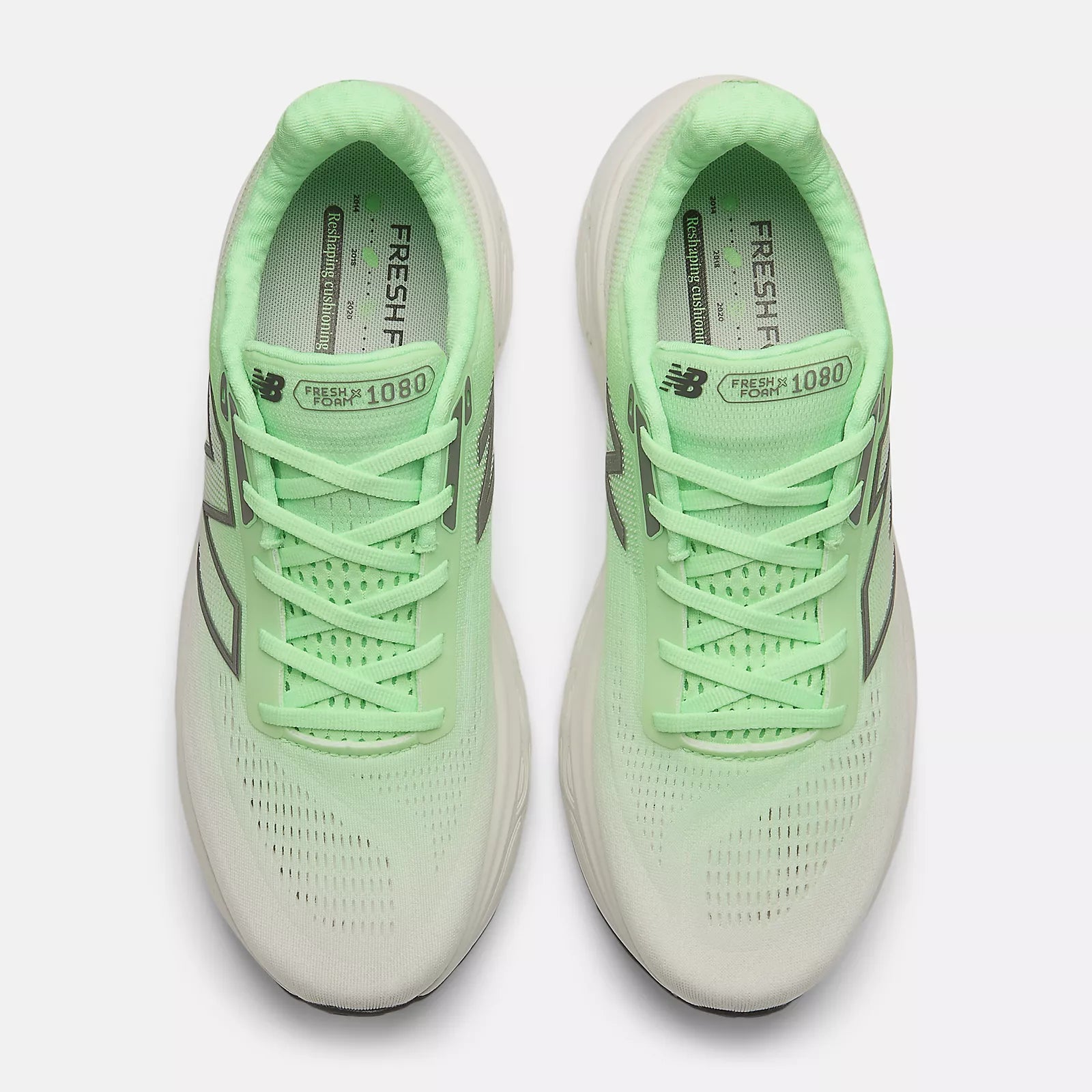 New Balance Men's Fresh Foam X 1080 v14 Running Shoes - Electric Jade/Reflection/Dark Silver Metallic - Lightweight Cushioned Sneakers for Jogging, Gym & Everyday Wear