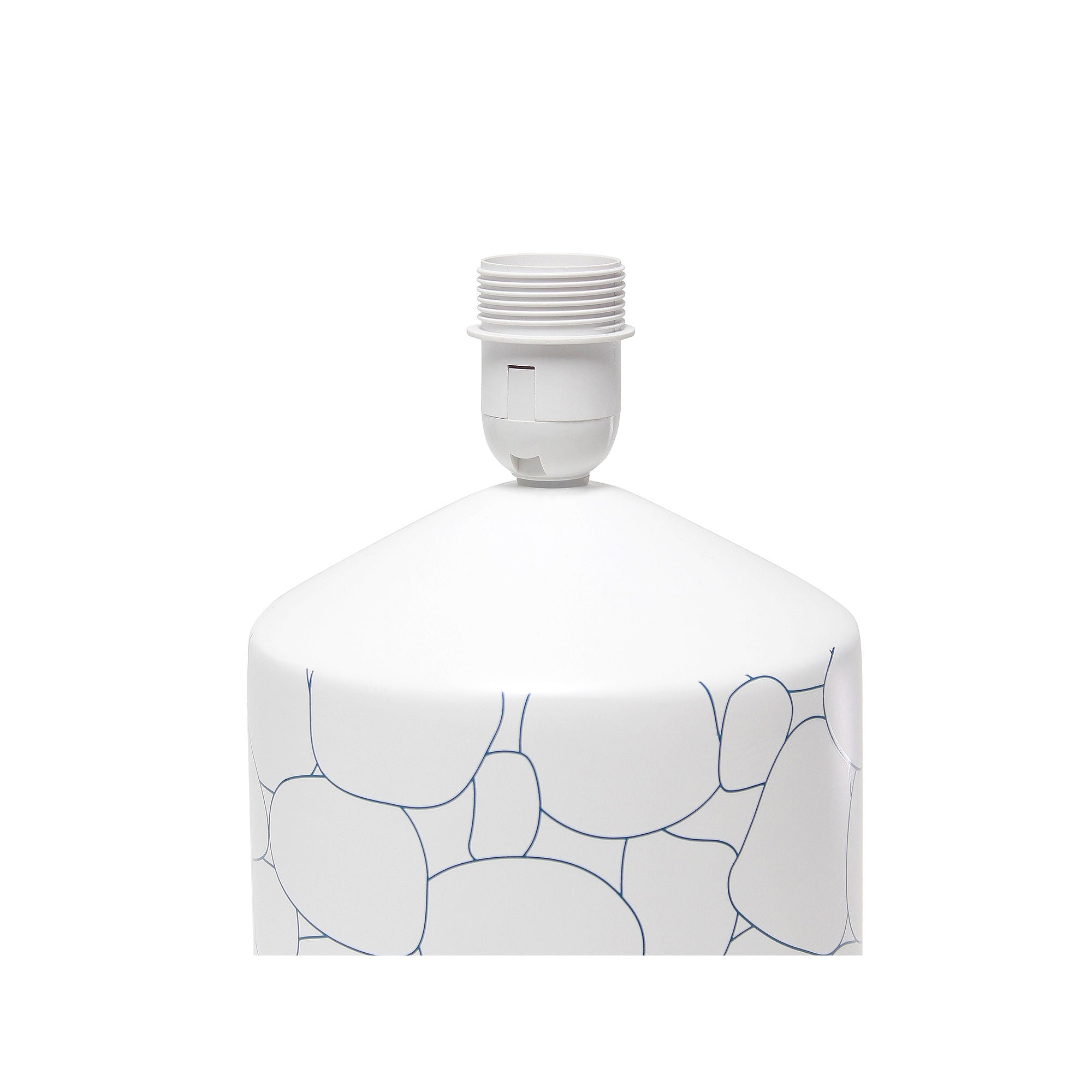 National Brand Simple Designs Fresh Prints Ceramic Table Lamp LT2077 - Blue Stone Finish | Elegant Home & Office Lighting Decor for Living Room, Bedroom, or Study
