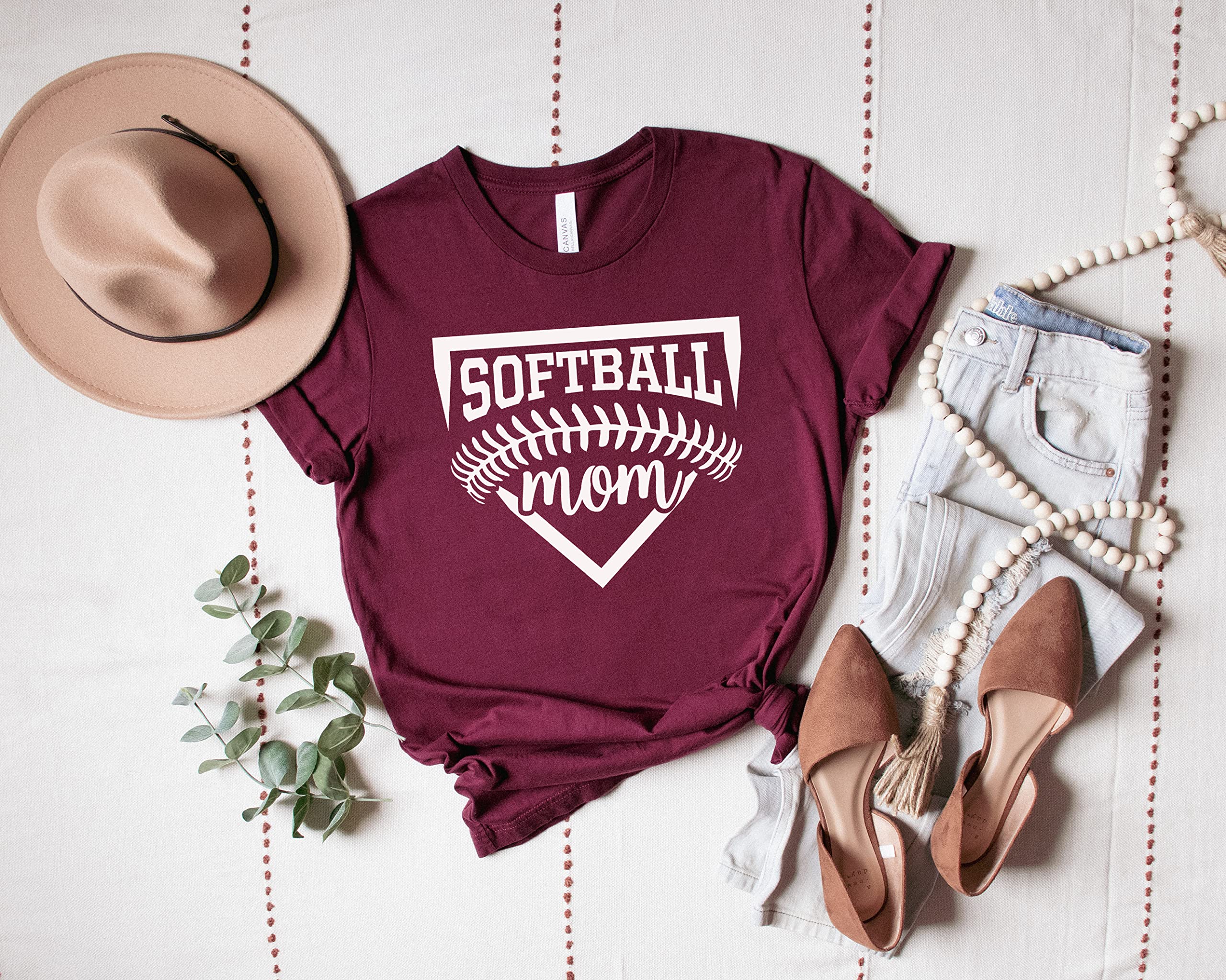 Softball Mom Shirt & Hoodie - Comfortable Baseball Mom Tee for Mothers Day Gift - Perfect for Games, Practices & Supporting Your Team
