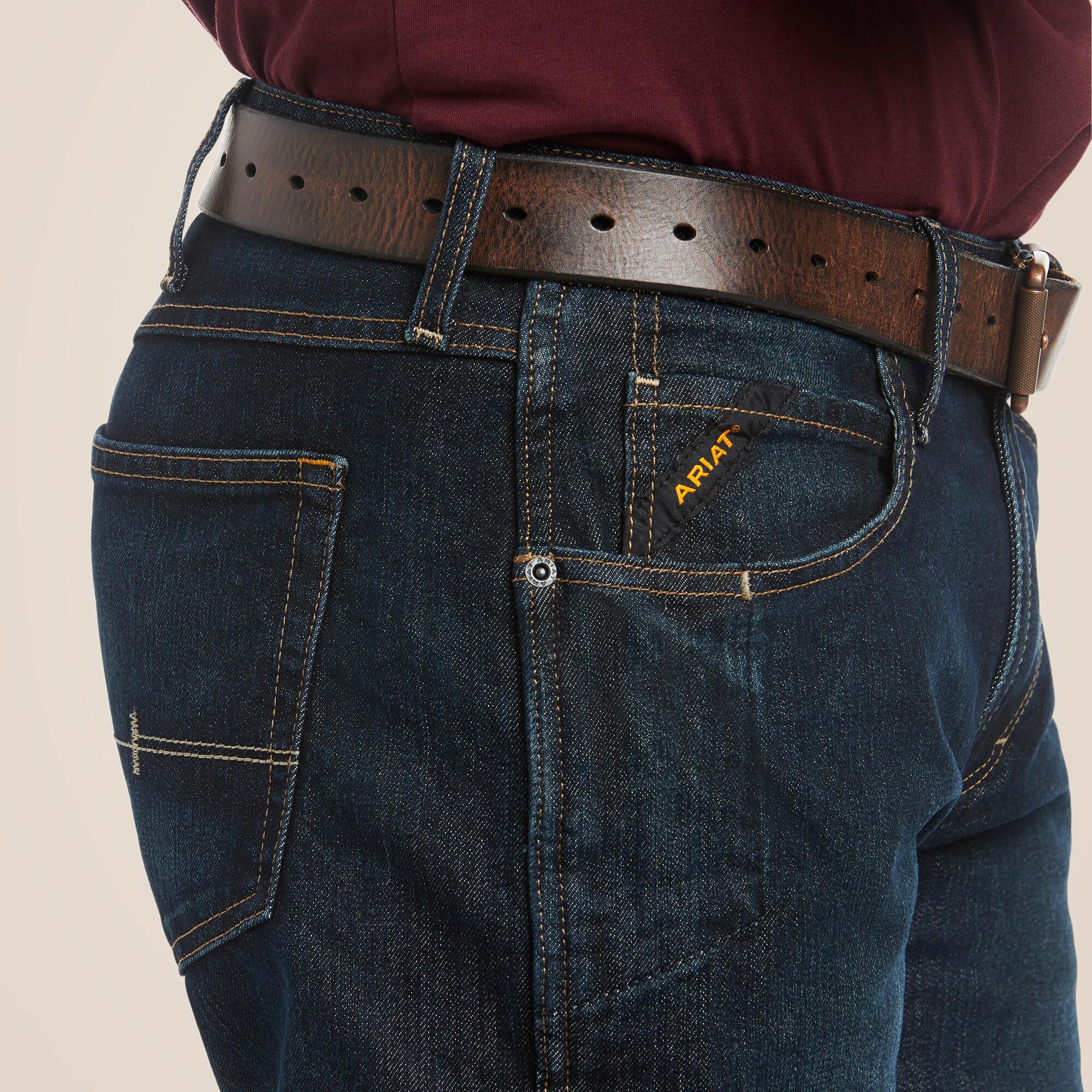 DuraStretch M5 Straight Leg Stackable Jeans for Men - Comfortable & Durable Denim Pants for Work, Casual Wear & Everyday Style