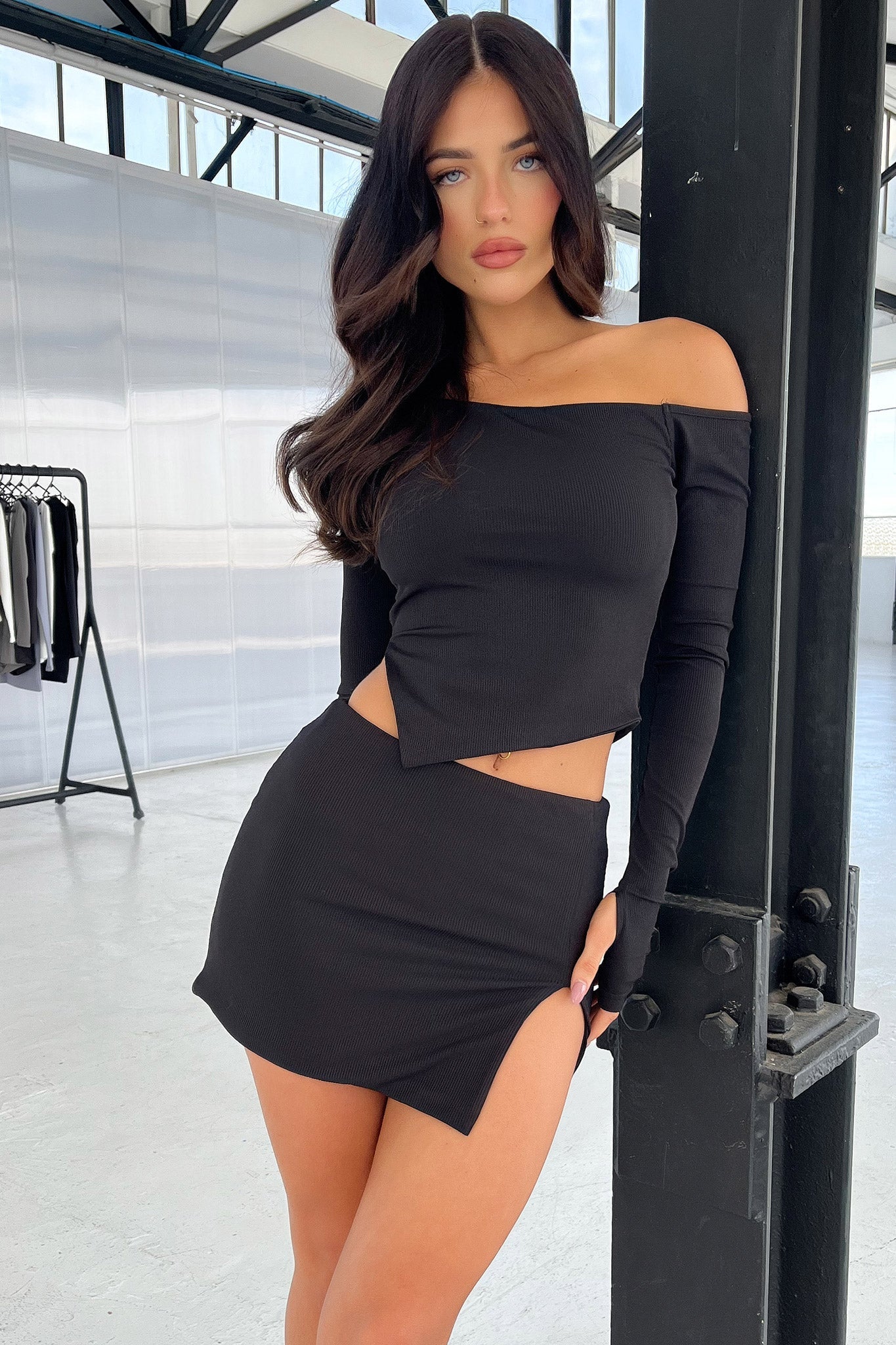 Leyton Black Skirt for Women | Elegant A-Line Midi Skirt | Perfect for Office, Party & Casual Wear