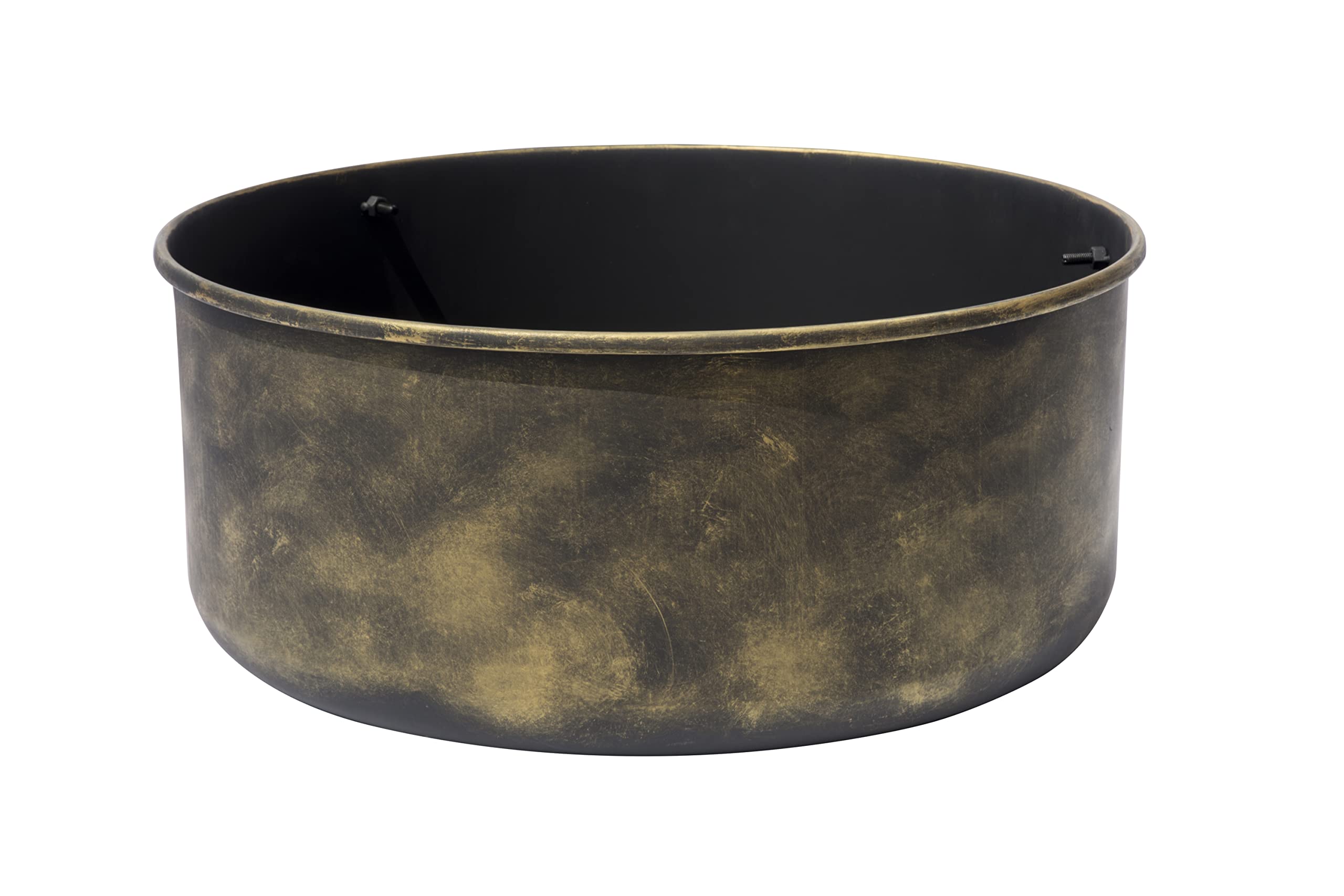 Bluewave 24 Inch All-Weather Outdoor Laguna Steel Cauldron Fire Pit Black for Backyard, Patio, and Camping