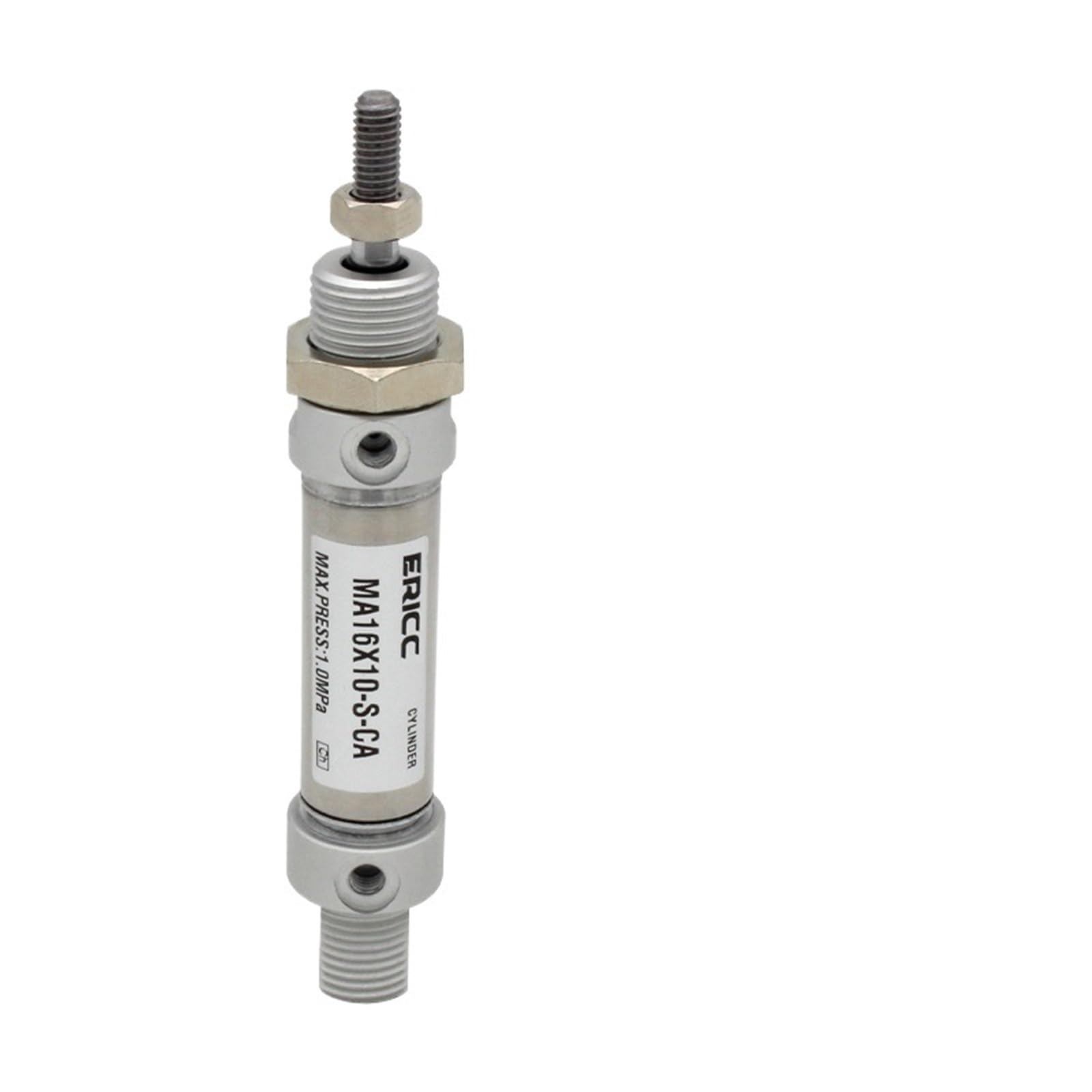 MA25 Series Mini Air Cylinder - 25mm Bore, 10-300mm Stroke, Double Action, Round Design with Built-in Magnet (MA25X100S-CA) - Ideal for Automation, Robotics, and Small Machinery Applications