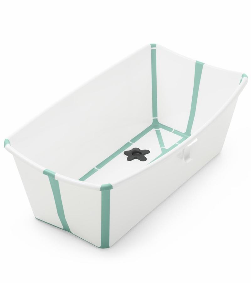 Stokke Flexi Bath with Heat Sensitive Plug - Foldable Baby Bathtub for Newborns & Toddlers - Perfect for Home, Travel & Outdoor Use