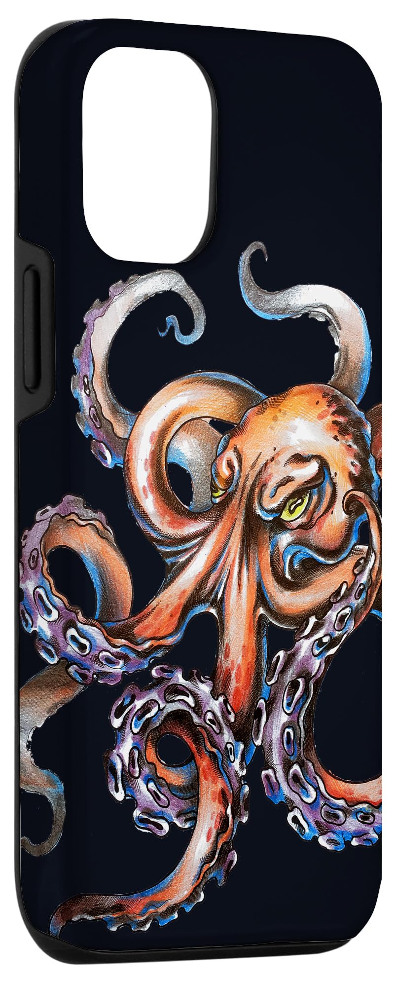 Premium Kraken Octopus Phone Case for iPhone 12/12 Pro - Shockproof Protective Cover with Unique Sea Creature Design - Perfect for Outdoor Adventures, Travel & Daily Use