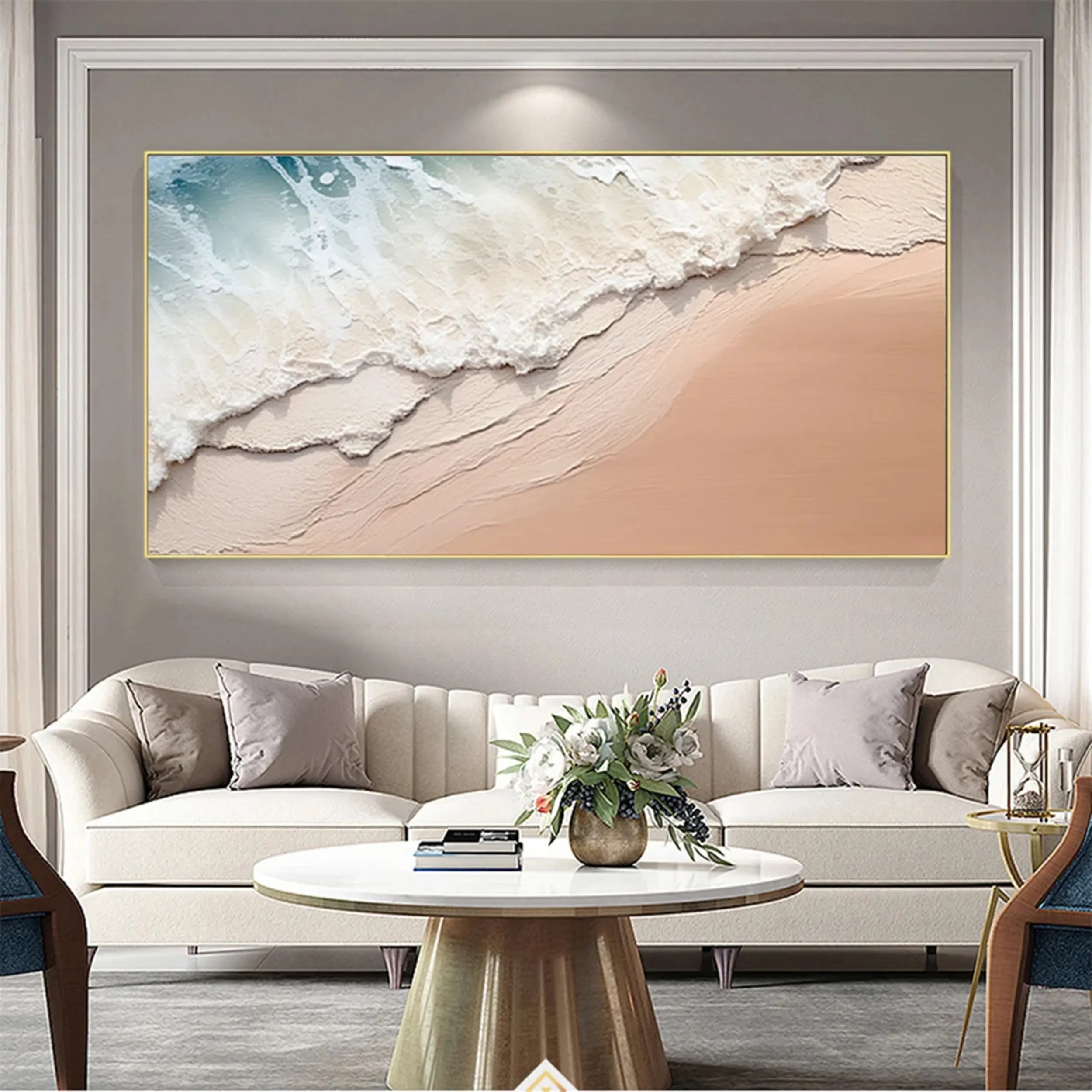 Ocean and Sky Painting #OS117 - Stunning Seascape Wall Art for Home & Office Decor - Perfect for Living Room, Bedroom, or Beach House