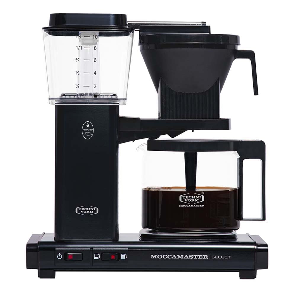 Moccamaster KBG Select Coffee Maker - 1.25L Black Drip Filter Coffee Machine for Home & Office Use