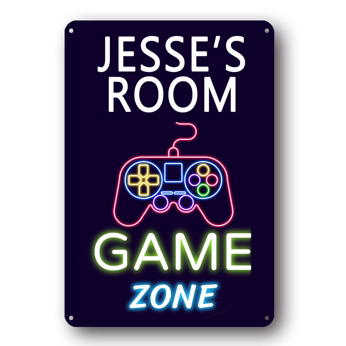 Personalized LED Metal Tin Sign for Gaming Room - Vintage Wall Decor for Man Cave, Bar & Bedroom - Perfect for Gamers & Retro Enthusiasts | Ideal for Home, Office & Game Themed Parties