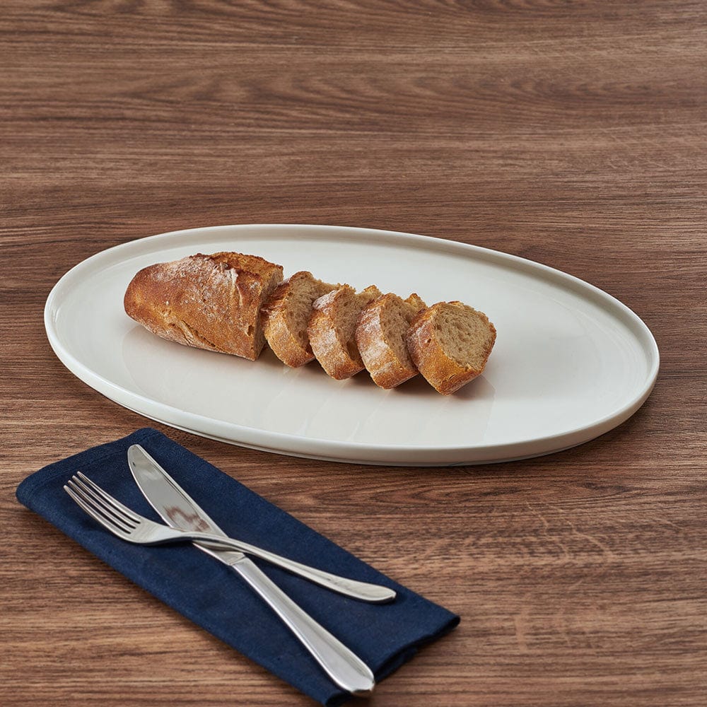 Samantha Oval Platter - Elegant Ceramic Serving Tray for Appetizers, Cheese & Charcuterie | Perfect for Dinner Parties, Entertaining & Holiday Gatherings