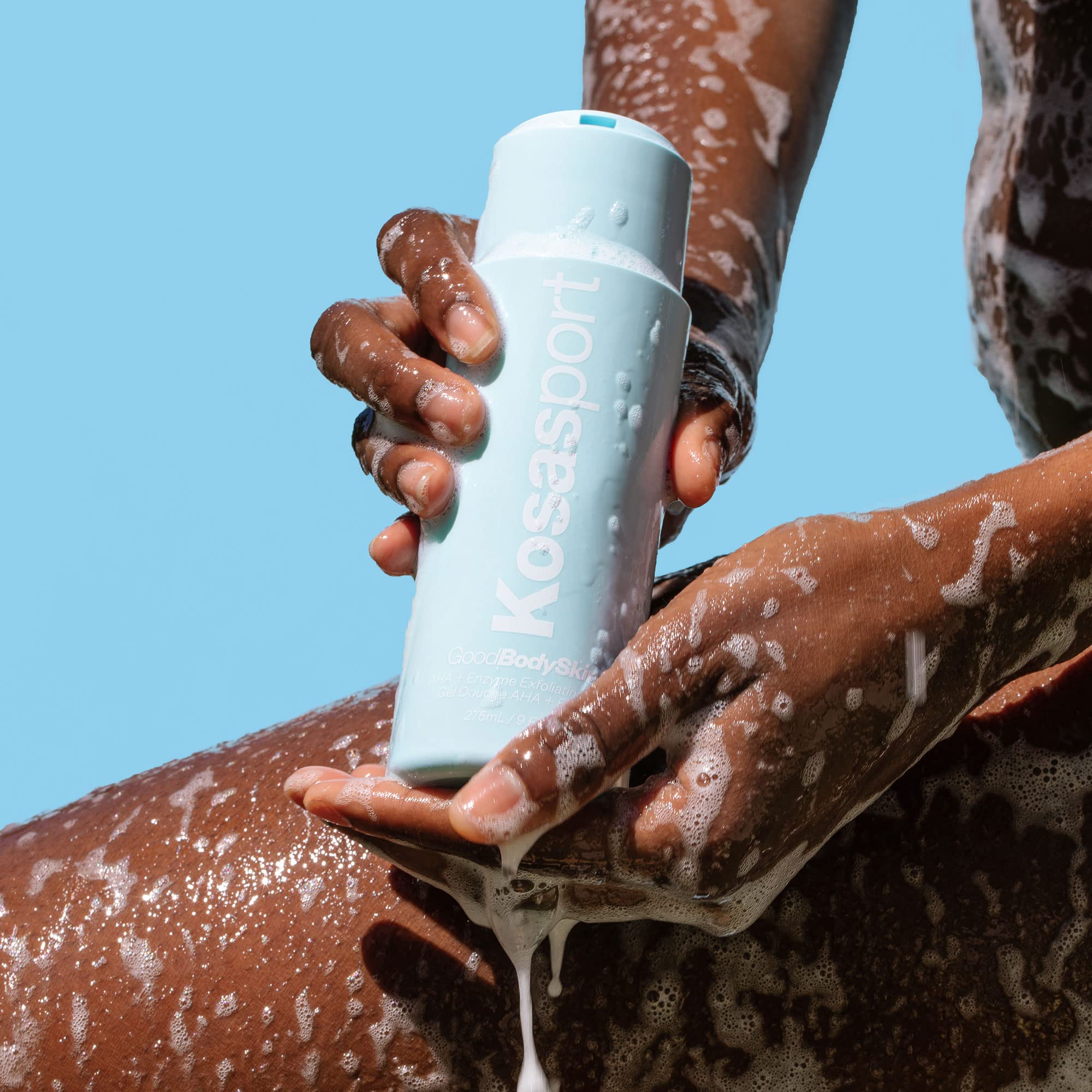 Kosas Kosasport Good Body Skin Body Wash - AHA & Enzyme Exfoliating Cleanser for Smooth & Glowing Skin | Gentle Daily Shower Gel for Dry, Sensitive & Acne-Prone Skin | Perfect for Post-Workout & Nighttime Skincare Routine