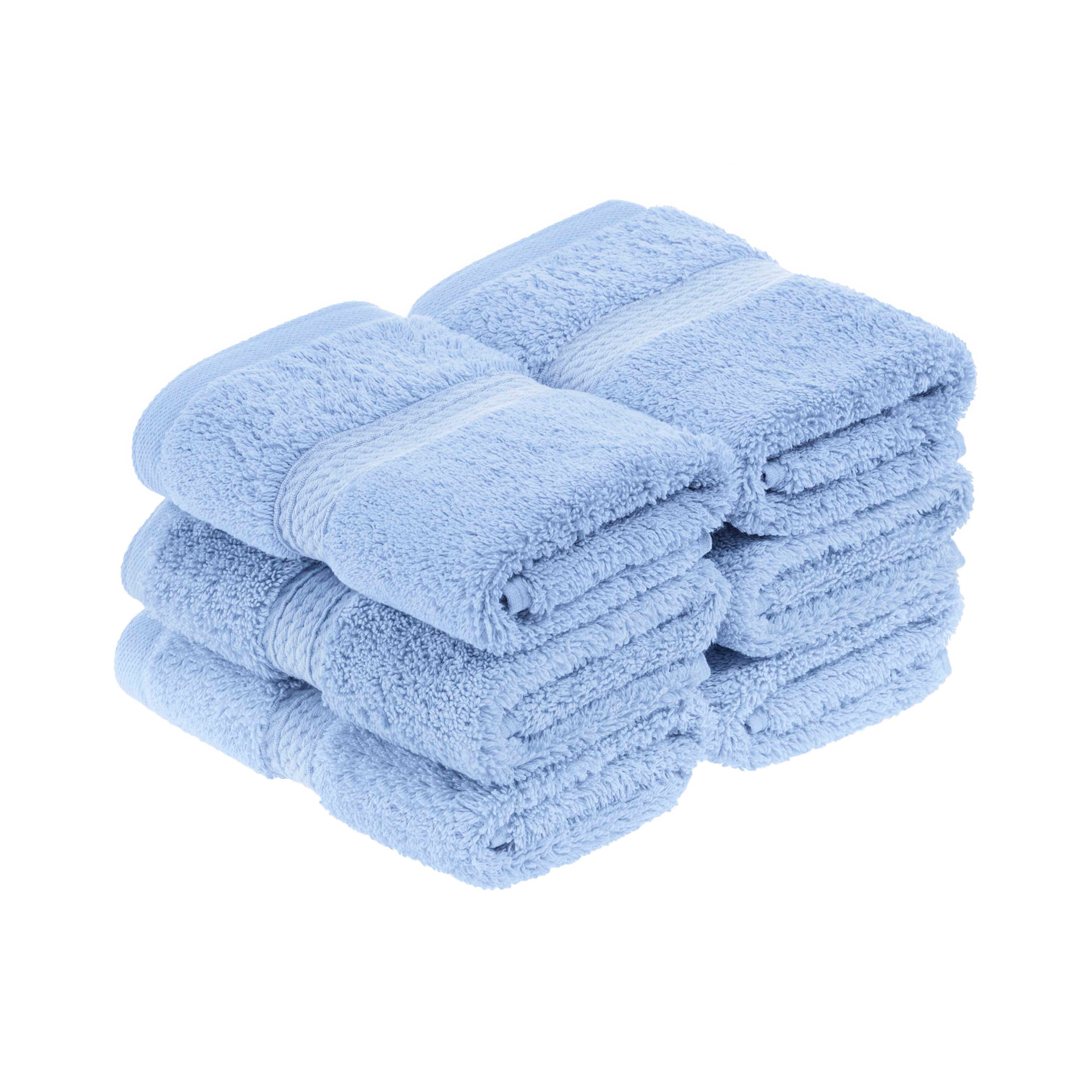 Premium 100% Egyptian Cotton Plush Heavyweight Luxury Bath Towel Set of 6 - Ultra Soft & Absorbent for Spa, Hotel & Home Use
