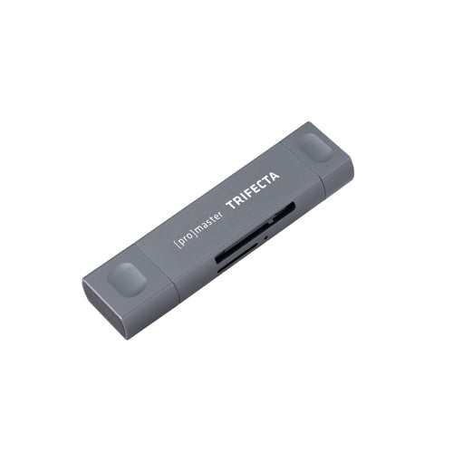 Promaster Trifecta UHS-I SD & Micro SD Card Reader - High-Speed USB 3.0 Memory Card Adapter for Photographers, Videographers & Content Creators - Perfect for DSLR Cameras, Drones & Action Cameras