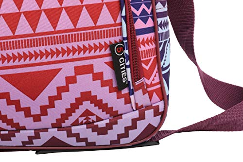16 Inch Carry On Duffle Bag for Air Travel - Lightweight 19L Flight Approved Hand Luggage, Multi Aztec Design (Perfect as 2nd Bag or Underseat Personal Item for Weekend Trips & Business Travel)