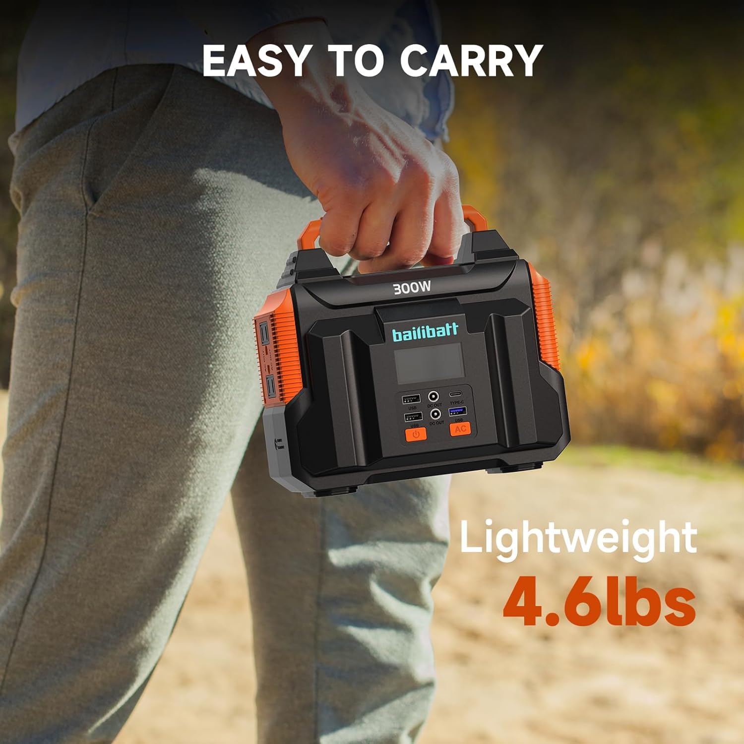 Portable Power Station 300W 257Wh - Solar Generator with Lithium Battery for Camping, Travel, Emergency, Hunting & Outdoor - Large Power Bank with AC Outlet for Laptop, CPAP, Phone Charging - Perfect for Home Backup & RV Adventures