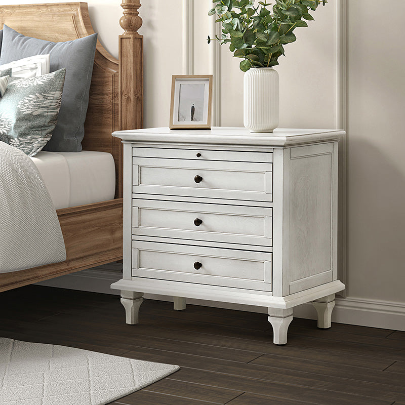 Galatea 3-Drawer Nightstand with USB Charging Ports & Power Outlets - Modern Bedside Table with Storage for Bedroom, Living Room or Office