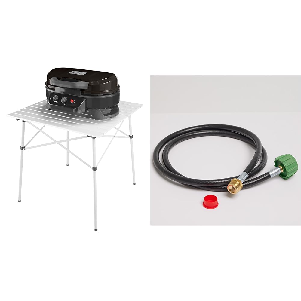 Coleman RoadTrip 225 Portable Tabletop Propane Grill - 2 Adjustable Burners, Instastart Ignition, 11,000 BTUs for Outdoor Cooking | Perfect for Camping, Tailgating, Backyard BBQs, Picnics & Beach Parties